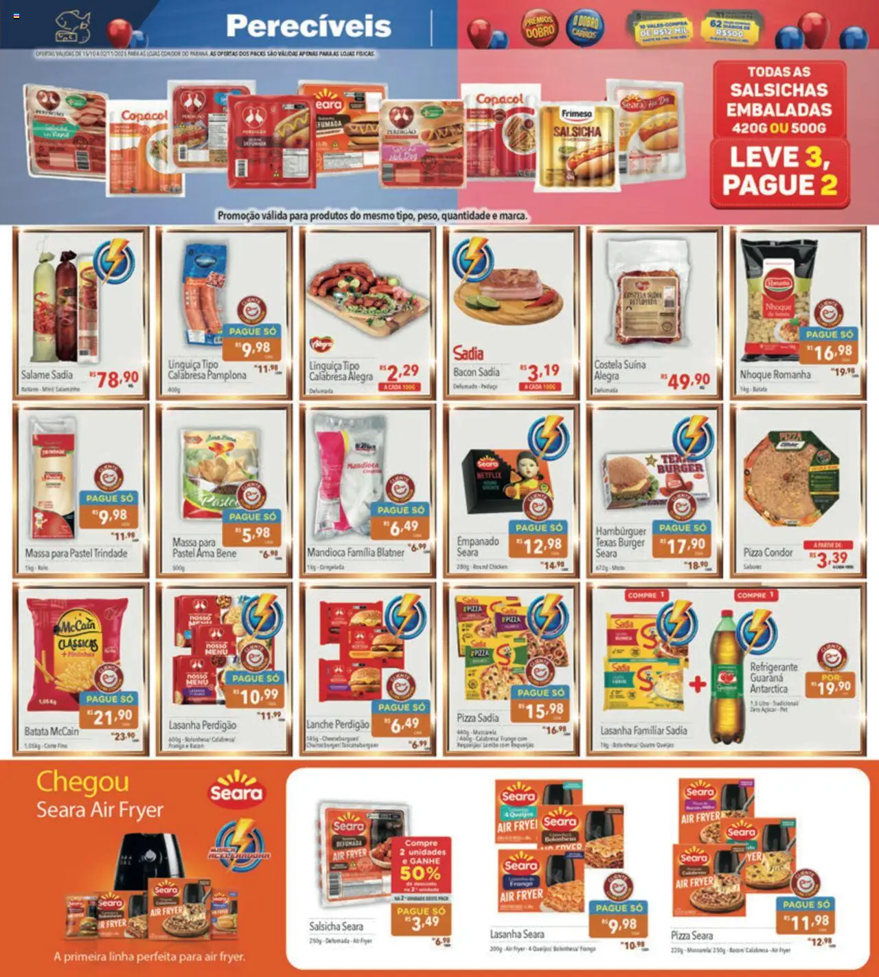 Supermercados Condor Folheto - válido de 15.10.2025 | Página: 19 | Produtos: Air fryer, Refrigerante, Batata, Frango