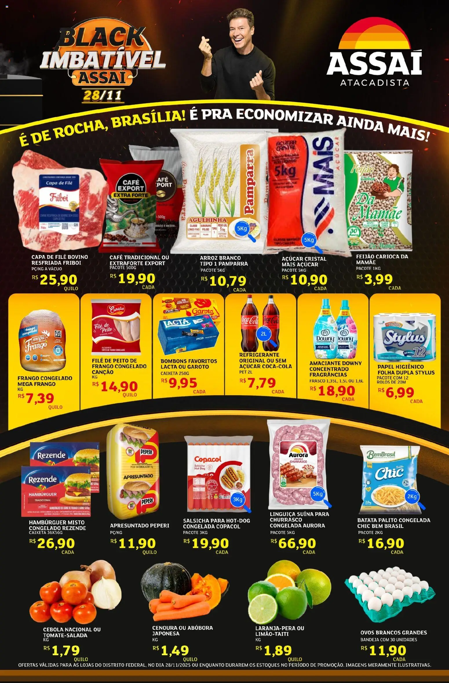 Assaí Atacadista Folheto - válido de 28.11.2025 | Página: 1 | Produtos: Amaciante downy, Cola, Carne, Papel higiênico