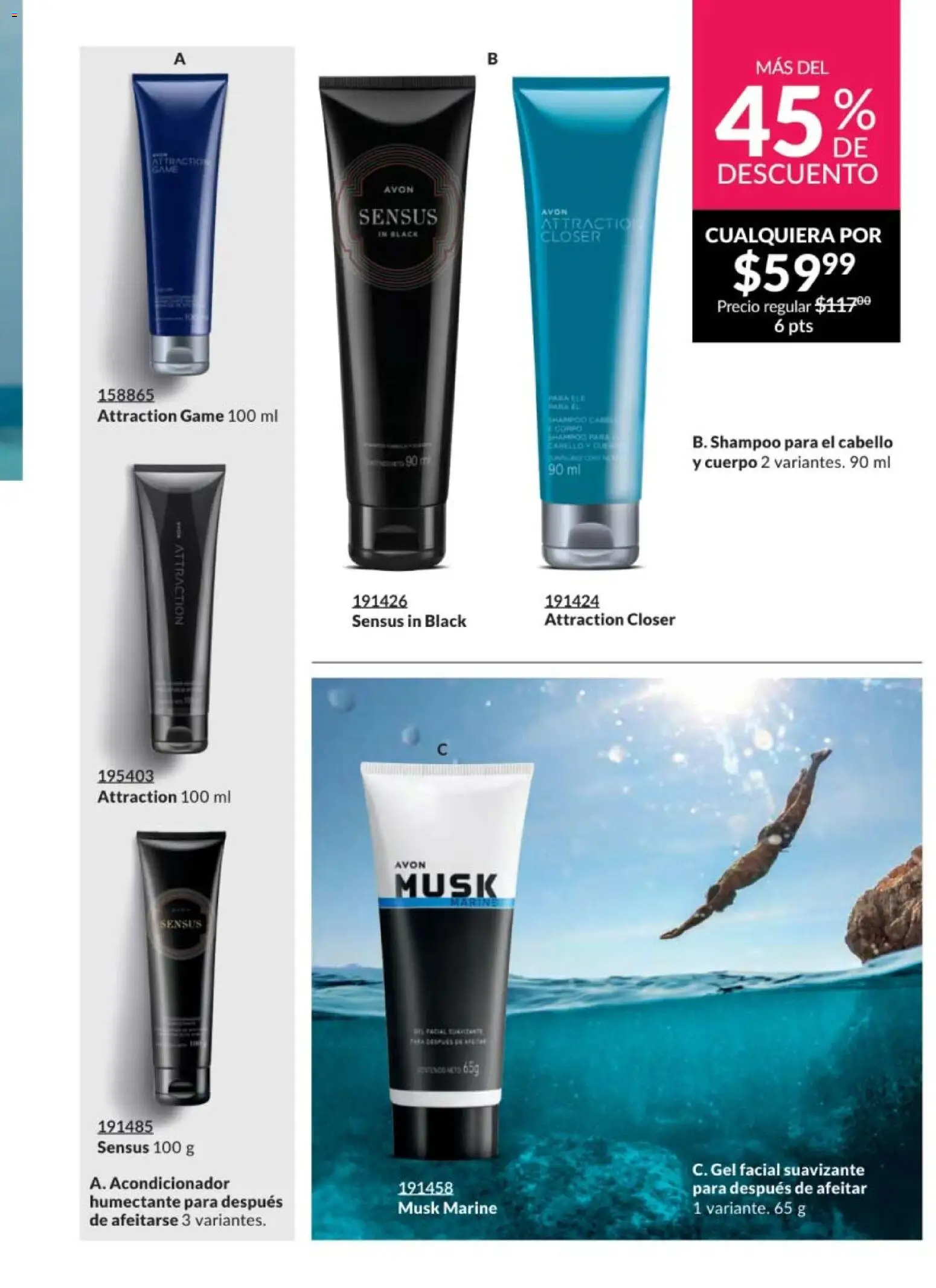 Nuevas ofertas de AVON válidas en toda la República Mexicana desde el 07.11.2025. ¡Encuentra las mejores ofertas en AVON campaña 17 2025! | Página: 197 | Productos: Suavizante, Acondicionador