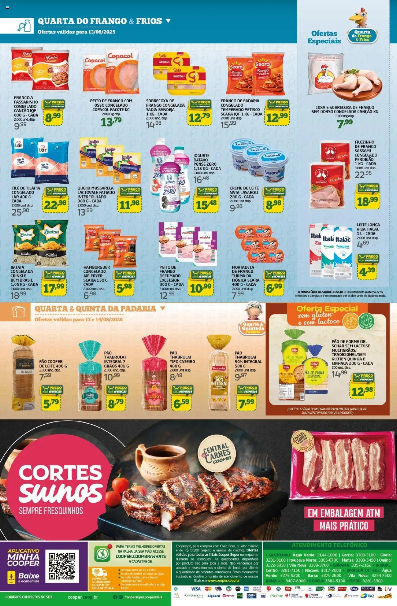 Cooper Folheto - válido de 11.08.2025 | Página: 2 | Produtos: Linhaça, Mortadela, Nata, Creme