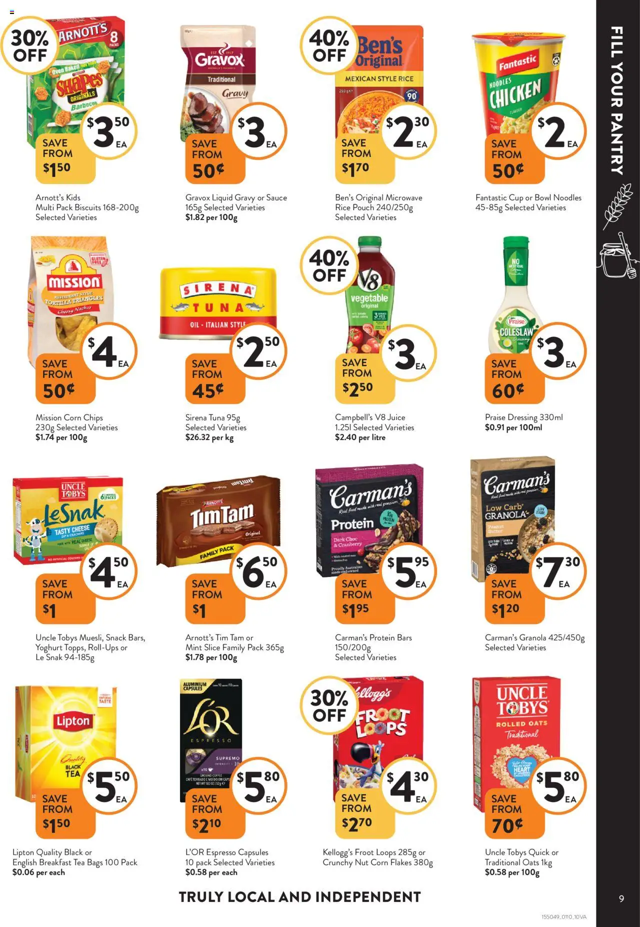 Foodworks catalogue - valid from 01.10.2025 | Page: 9 | Products: Oil, Granola, Juice, Flakes