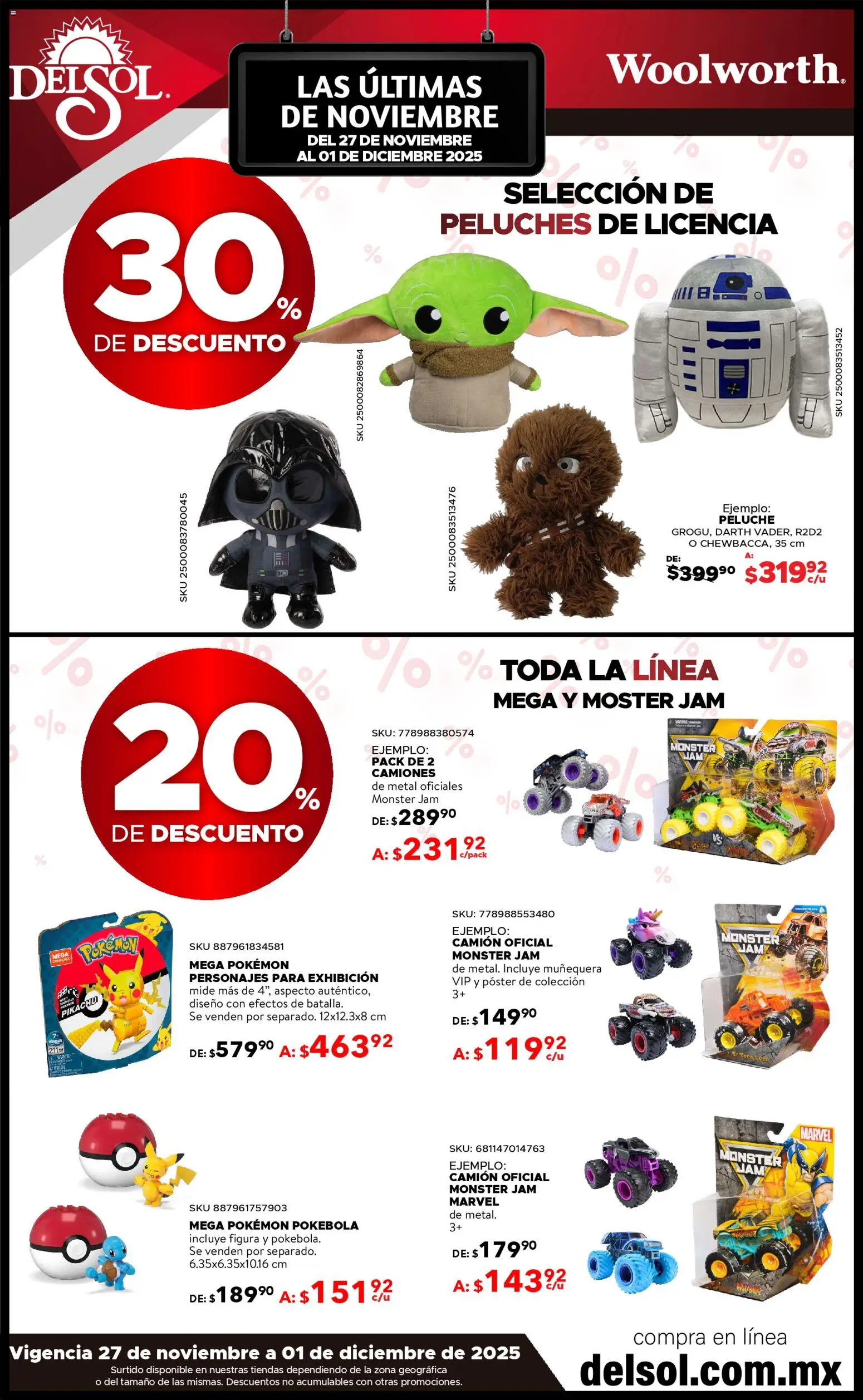 Nuevas ofertas de Del Sol y Woolworth válidas en toda la República Mexicana desde el 27.11.2025. ¡Encuentra las mejores ofertas en Del Sol y Woolworth Buen Fin ! | Página: 23