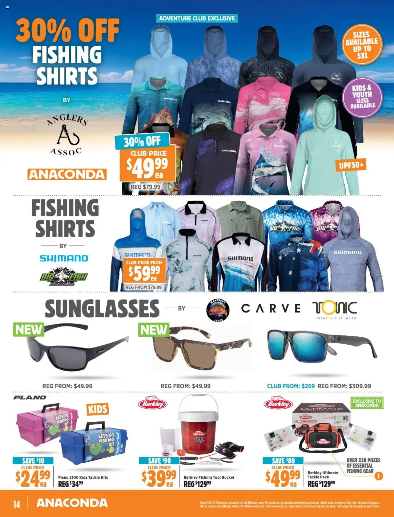 Anaconda catalogue - valid from 08.09.2025 | Page: 14 | Products: Bucket, Kits, Fish, Sunglasses