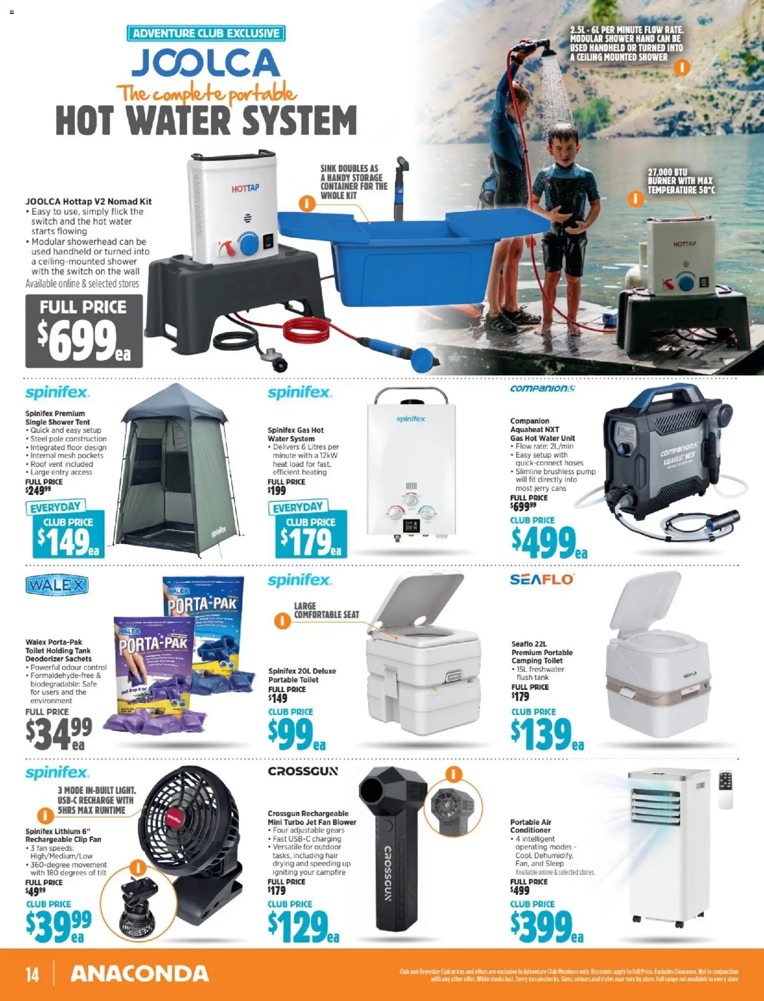 Anaconda catalogue - valid from 23.02.2026 | Page: 14 | Products: Shower, Conditioner, Clip, Portable