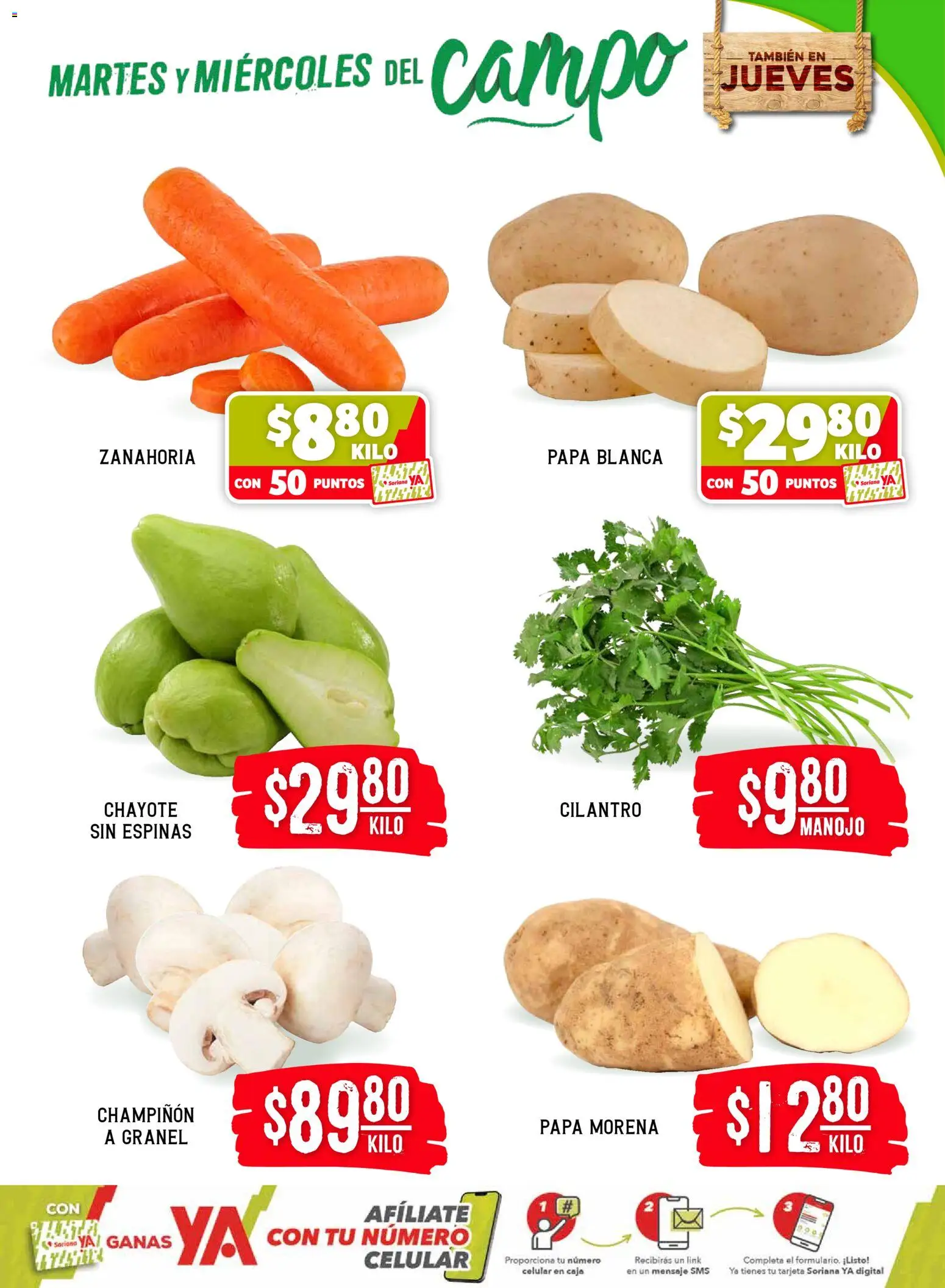 Nuevas ofertas de Soriana válidas en toda la República Mexicana desde el 24.03.2026. ¡Encuentra las mejores ofertas en Soriana Martes y Miércoles del Campo Híper: Tijuana, Mexicali, Ensenada, San Luis Río Colorado y Tecate! | Página: 3 | Productos: Papa, Caja, Zanahoria