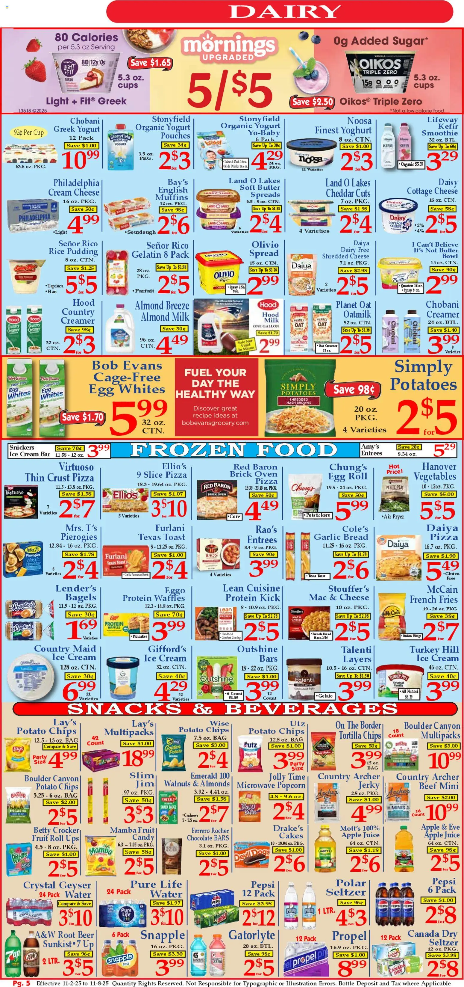 Market Basket Ad - valid from 02.11.2025 | Page: 5 | Products: Fryer, Chocolate, Pizza, Juice