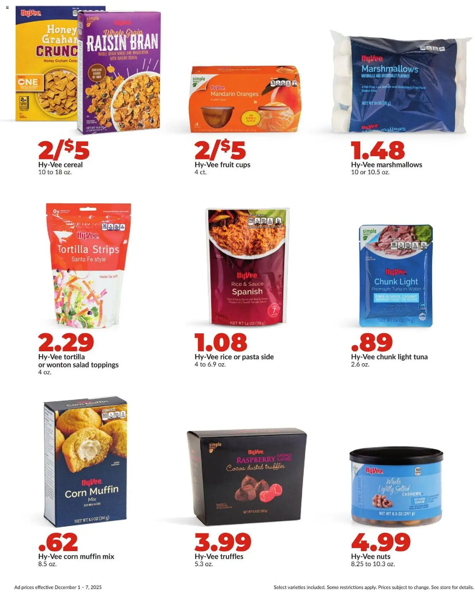 HyVee Weekly Ad - valid from 01.12.2025 | Page: 20 | Products: Oranges, Rice, Raisins, Salt
