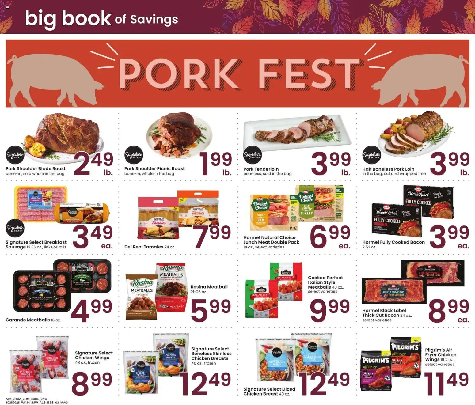 Albertsons Big Book of Savings - valid from 28.10.2025 | Page: 3 | Products: Fryer, Pork, Sausage, Bag