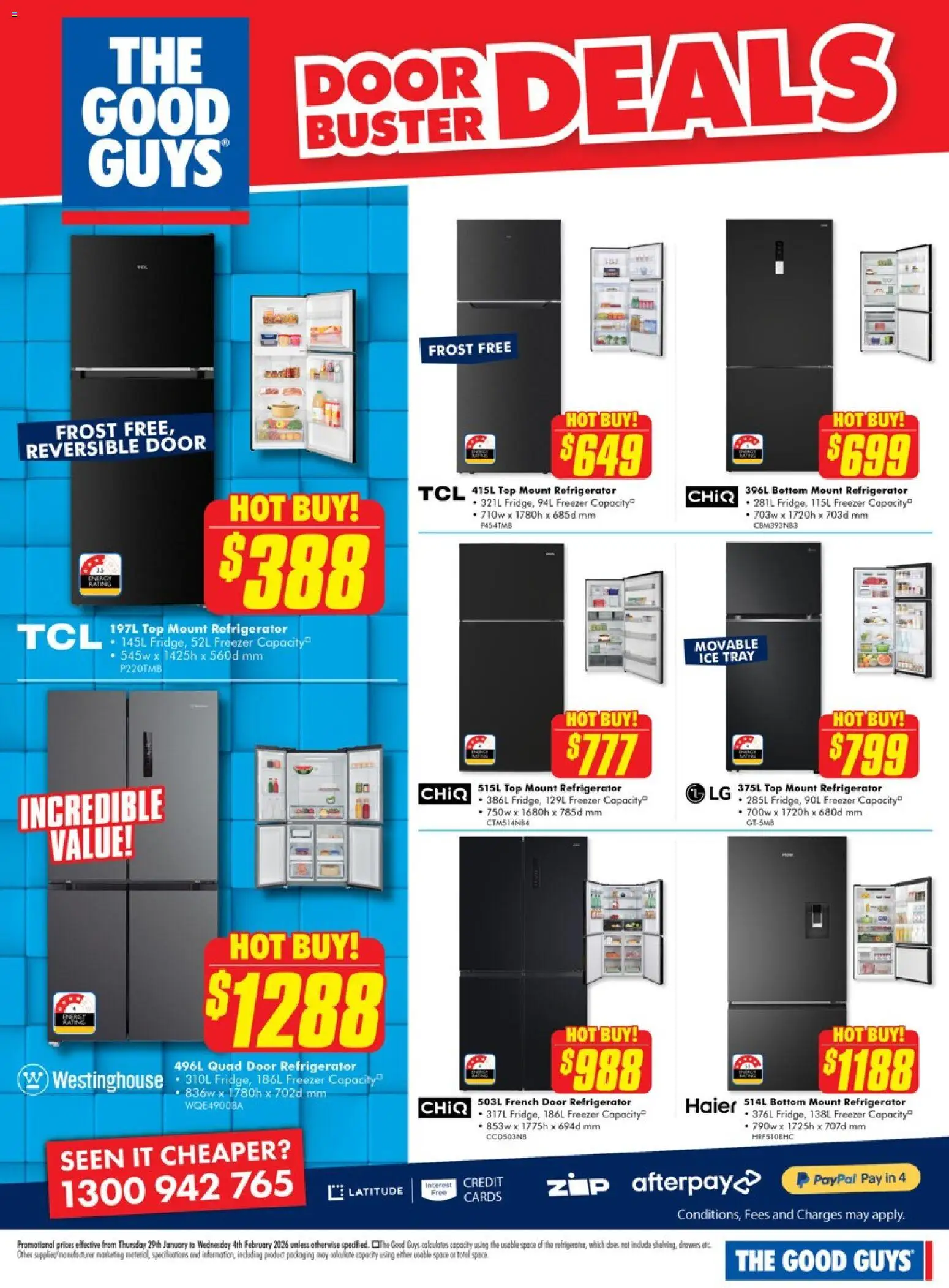 The Good Guys catalogue - valid from 28.01.2026 | Page: 2 | Products: Door, Freezer, Refrigerator
