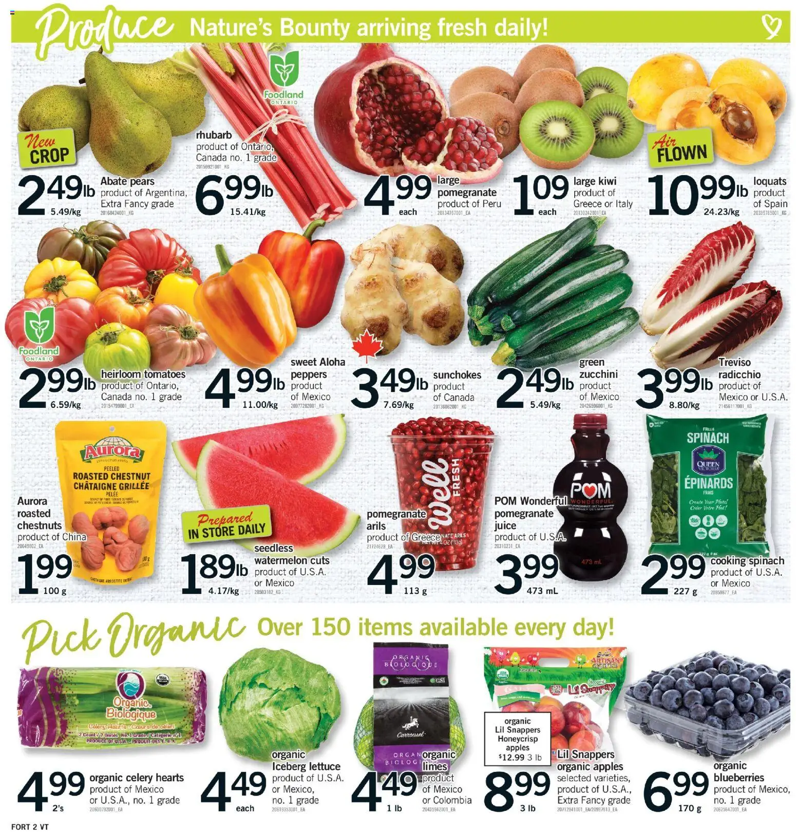Fortinos flyer valid from 09.04.2026 | Page: 3 | Products: Kiwi, Juice, Apples, Tomatoes