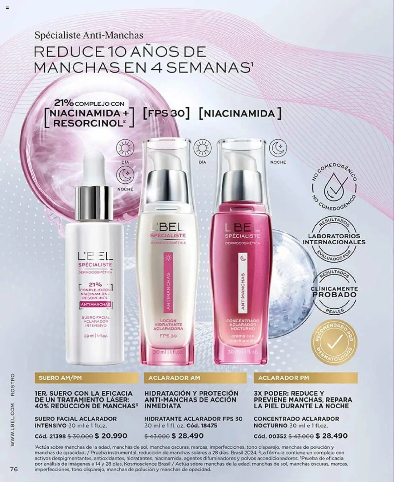 Catálogo L'Bel Campaña 14 │ válido desde el 31.08.2025 | Página: 76 | Productos: Loción, Sobre, Crema