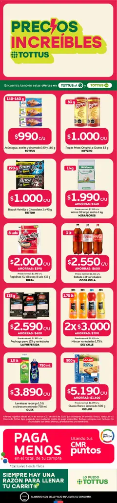 Tottus Ofertas  válido desde el 13.04.2026