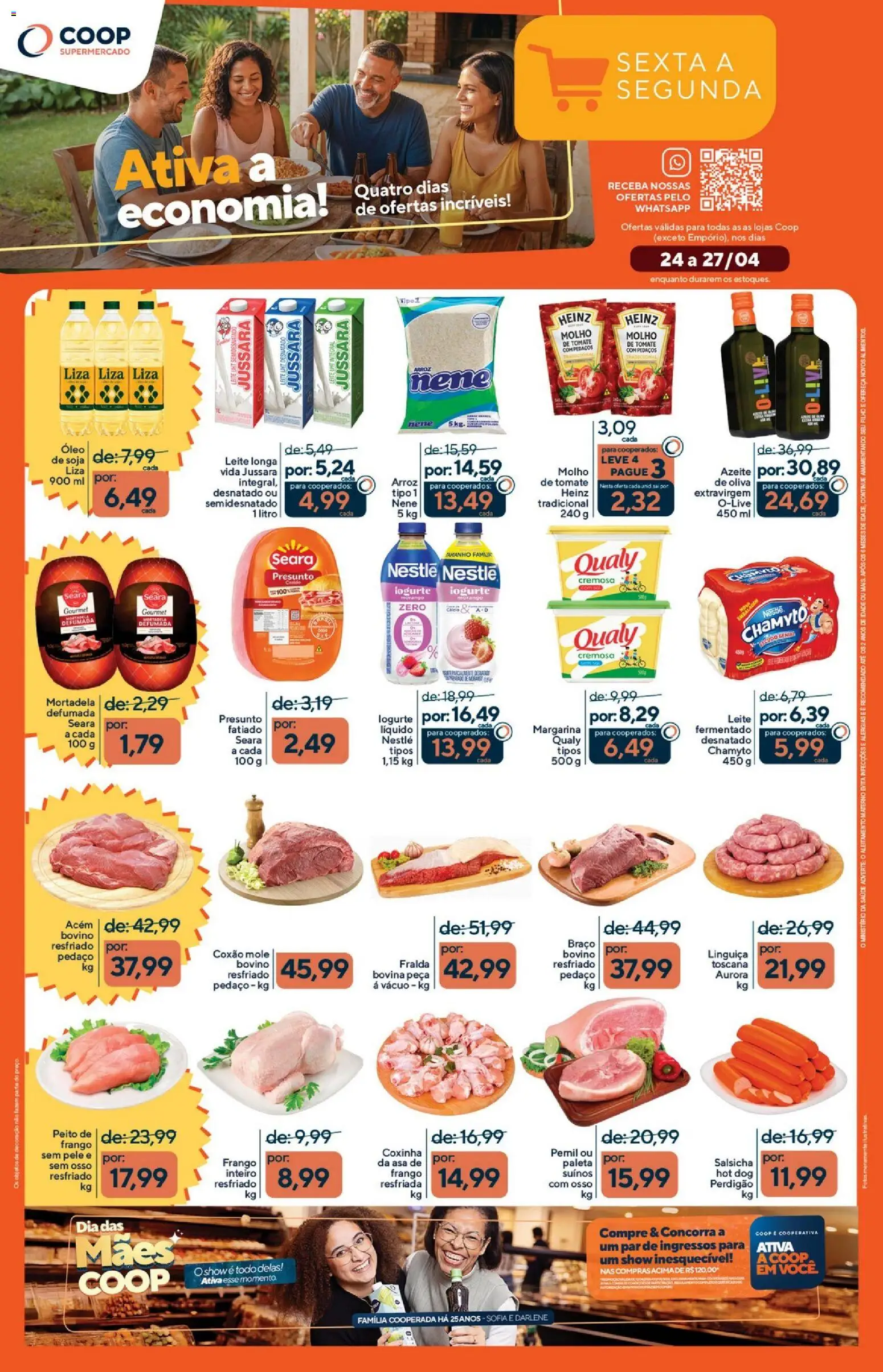 Coop Folheto - válido de 24.04.2026 | Página: 1 | Produtos: Linguiça, Pernil, Iogurte, Margarina