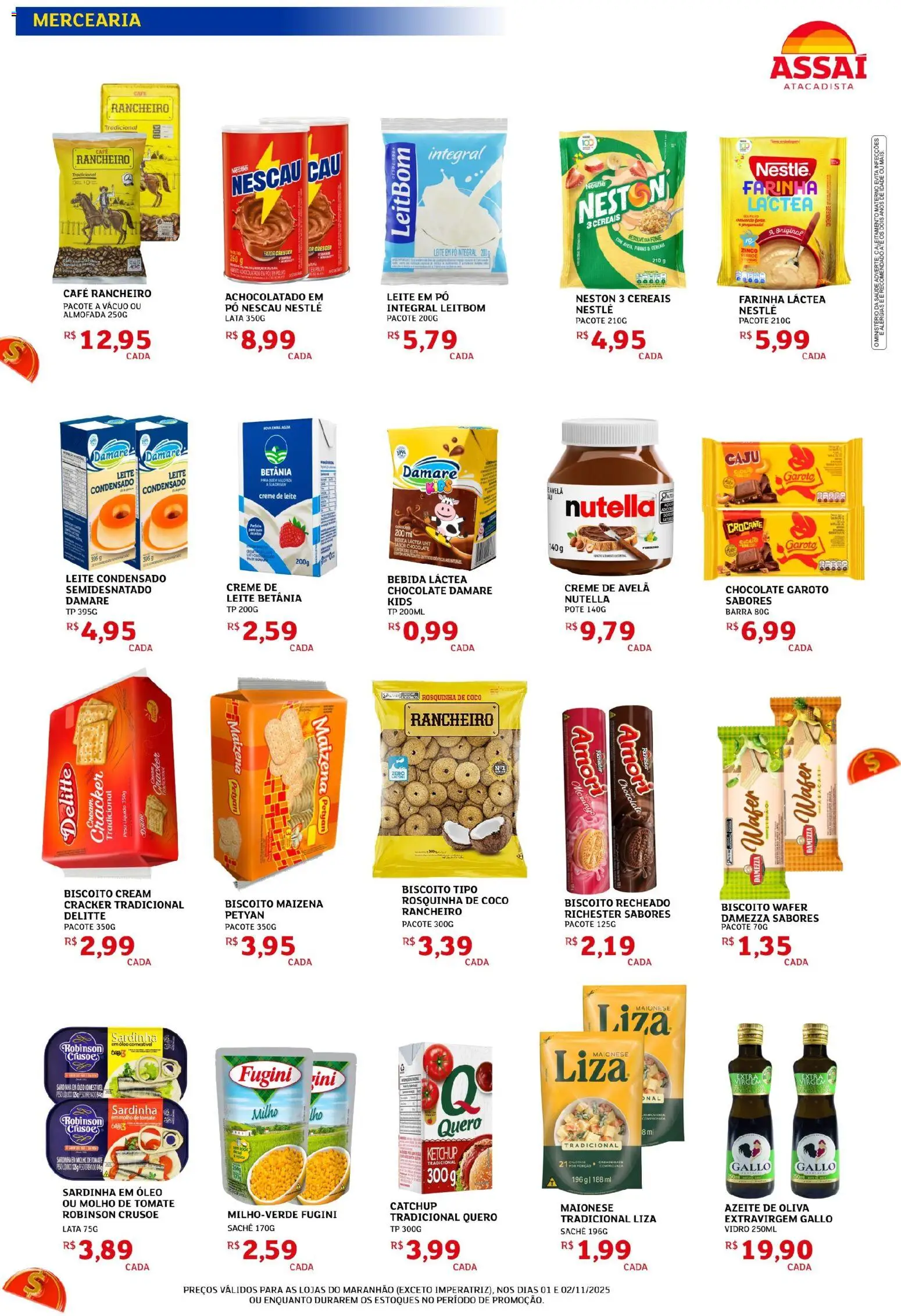Assaí Atacadista Folheto - válido de 01.11.2025 | Página: 3 | Produtos: Pó, Achocolatado, Almofada, Creme