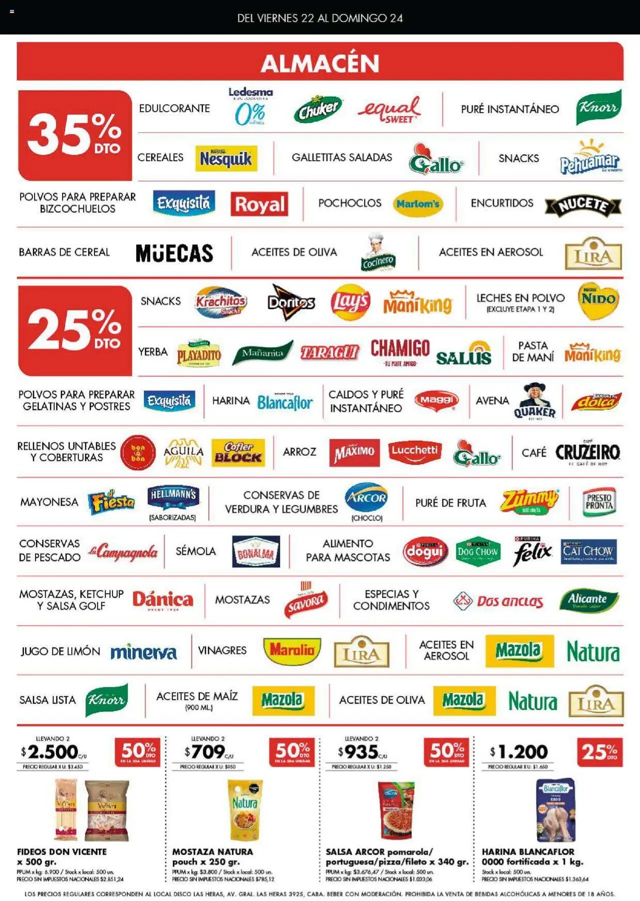 Disco ofertas │ válido desde el 22.08.2025 | Página: 3 | Productos: Galletitas, Harina, Polvo, Arroz