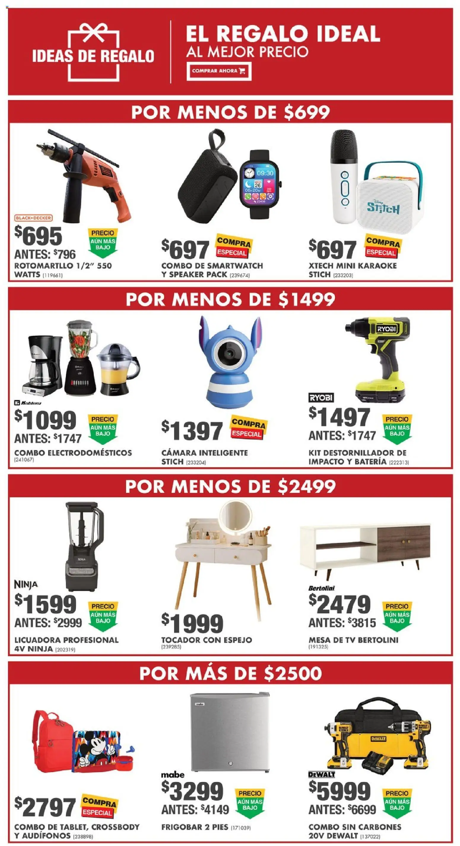 Nuevas ofertas de Home Depot válidas en toda la República Mexicana desde el 04.12.2025. ¡Encuentra las mejores ofertas en Home Depot catálogo! | Página: 11 | Productos: Cámara, Frigobar, Mesa, Espejo