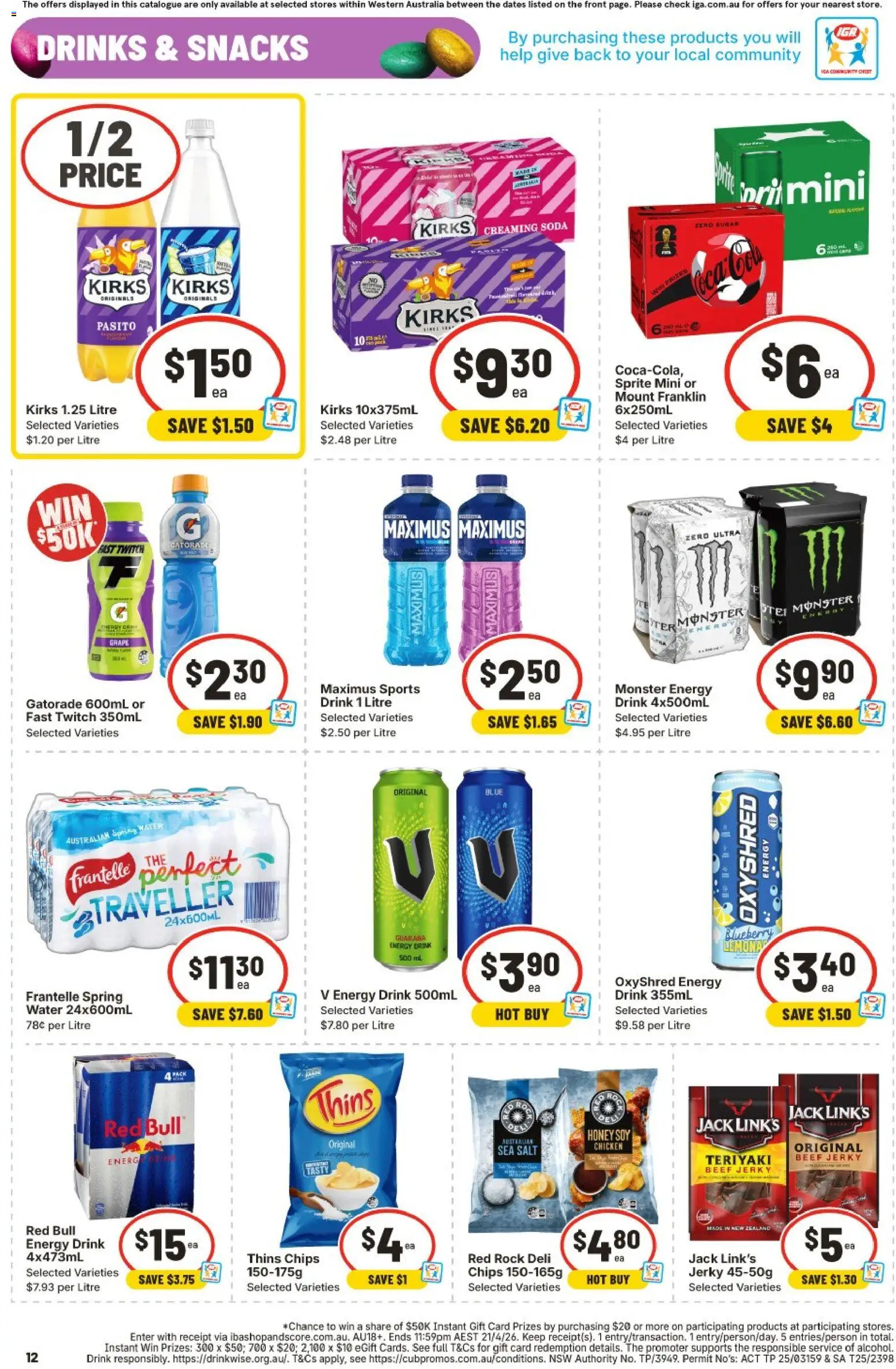 IGA catalogue - valid from 18.03.2026 | Page: 12 | Products: Box, Coca Cola, Pepsi, Lemon