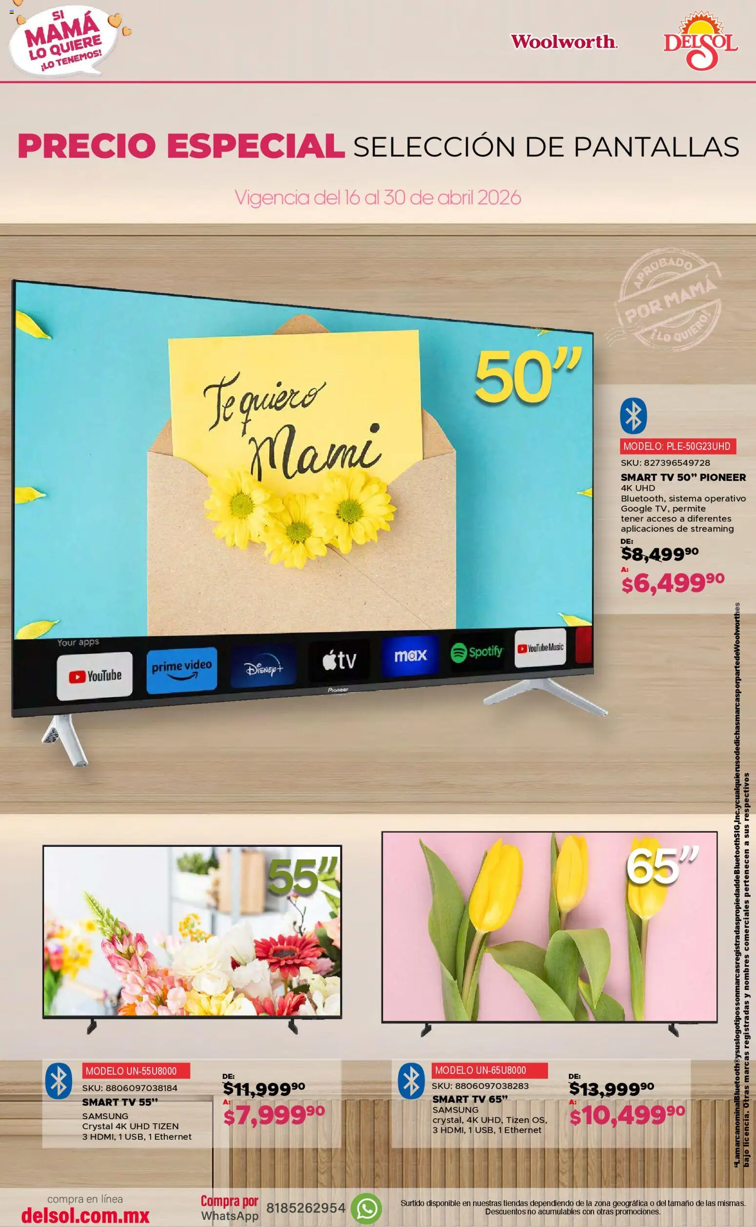 Nuevas ofertas de Del Sol y Woolworth válidas en toda la República Mexicana desde el 17.04.2026. ¡Encuentra las mejores ofertas en Del Sol y Woolworth katalog Madres ! | Página: 5