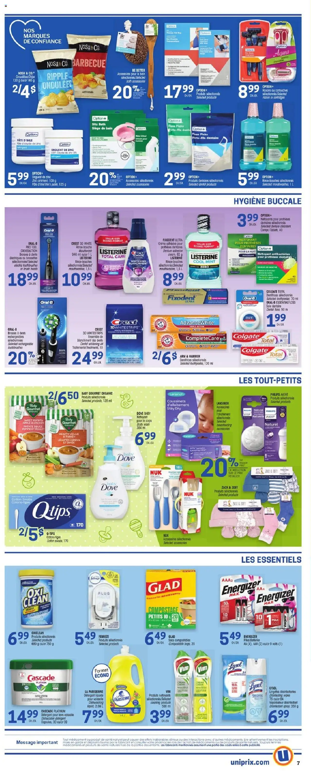 Uniprix flyer valid from 11.09.2025 | Page: 7 | Products: Cream, Turkey, Dishwasher, Body wash