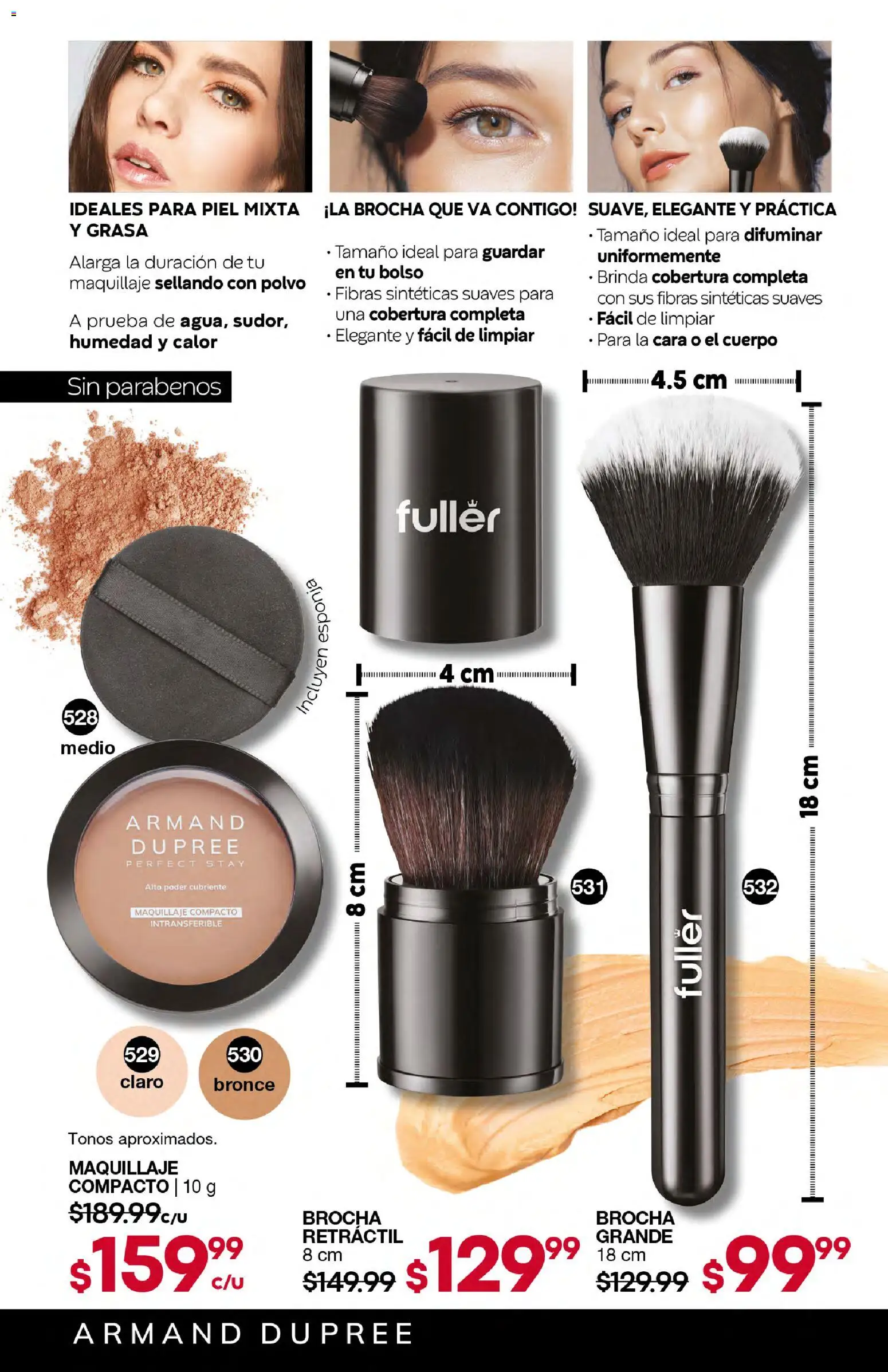 Nuevas ofertas de Fuller válidas en toda la República Mexicana desde el 18.03.2026. ¡Encuentra las mejores ofertas en Fuller campaña 25 2026! | Página: 166 | Productos: Esponja, Bolso, Maquillaje, Polvo