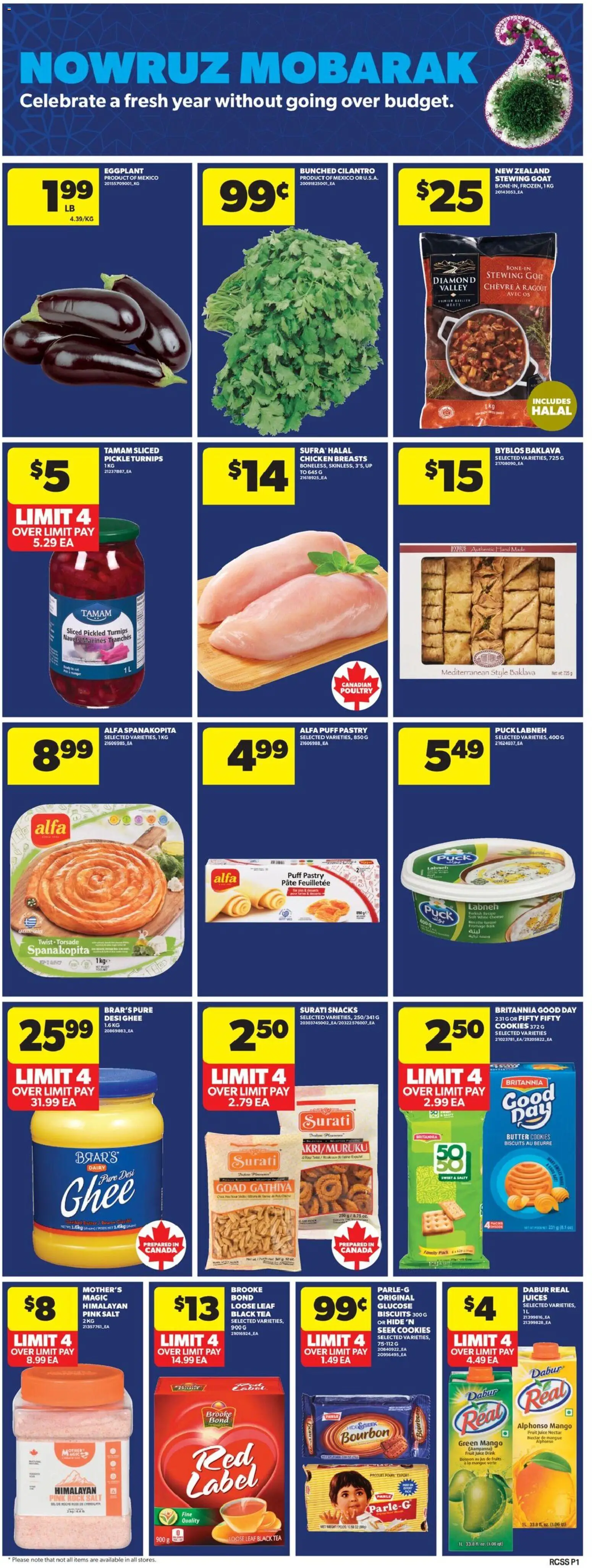 Real Canadian Superstore flyer valid from 05.03.2026 | Page: 15 | Products: Tea, Bourbon, Butter, Juice