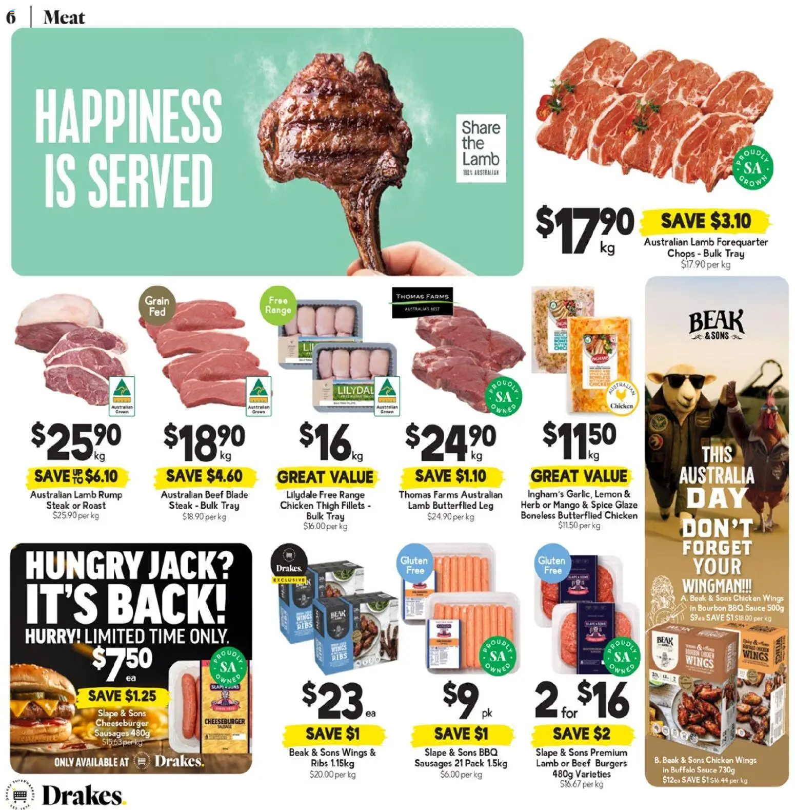 Drakes catalogue - valid from 21.01.2026 | Page: 6 | Products: Beef, Bourbon, Steak, Lemon