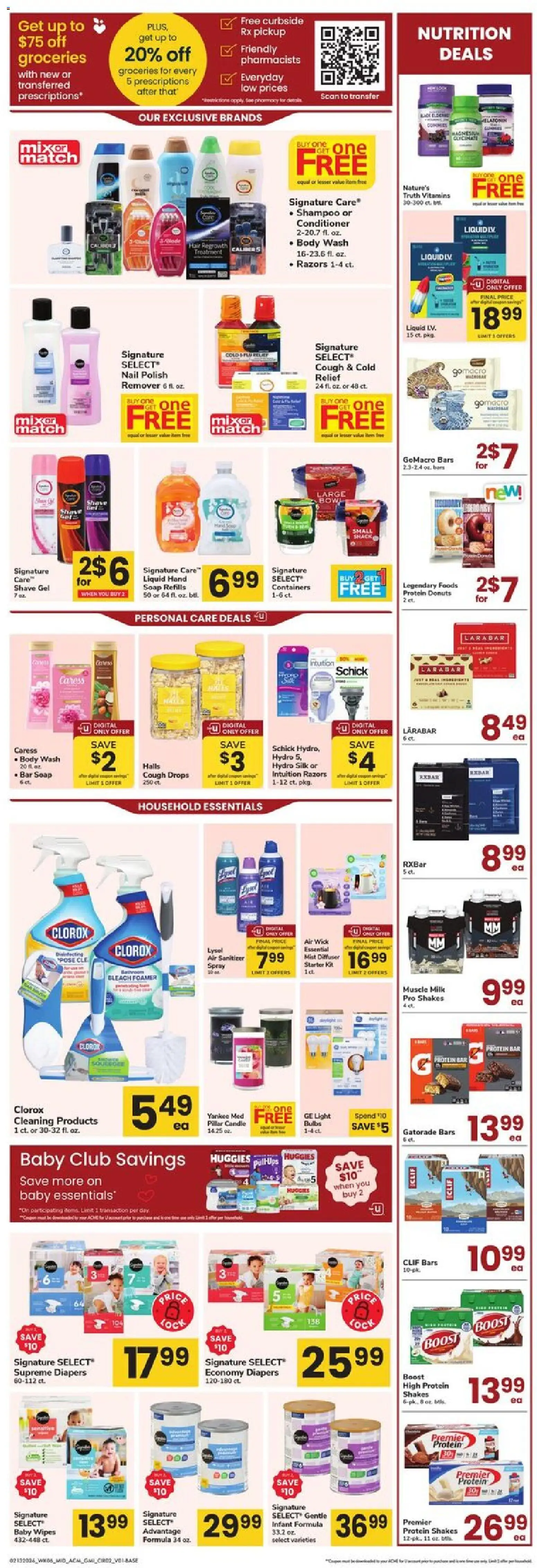 Acme Ad - valid from 13.02.2026 | Page: 2 | Products: Conditioner, Soap, Body Wash, Shave Gel