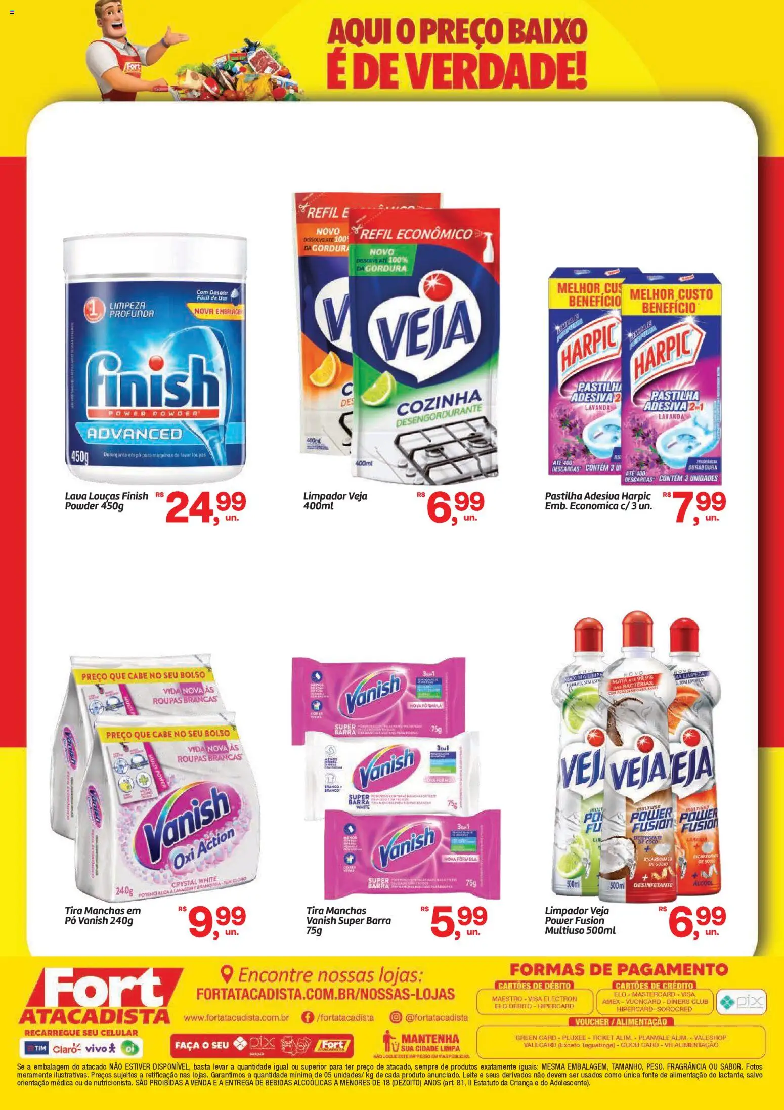 Fort Atacadista Folheto - válido de 21.02.2026 | Página: 2 | Produtos: Leite, Faca, Roupas, Desinfetante