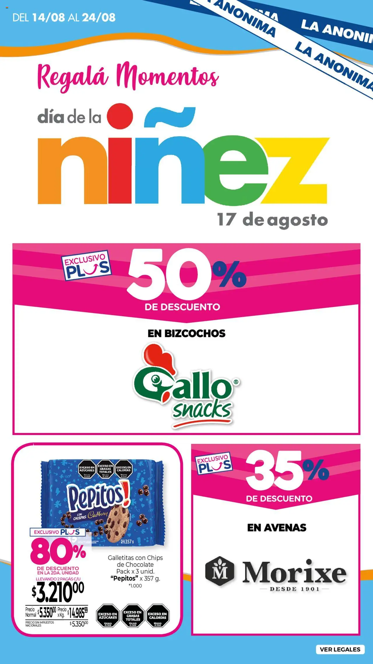 La Anonima - Insuperables - z5 │ válido desde el 14.08.2025 | Página: 2 | Productos: Galletitas, Chocolate, Bizcochos