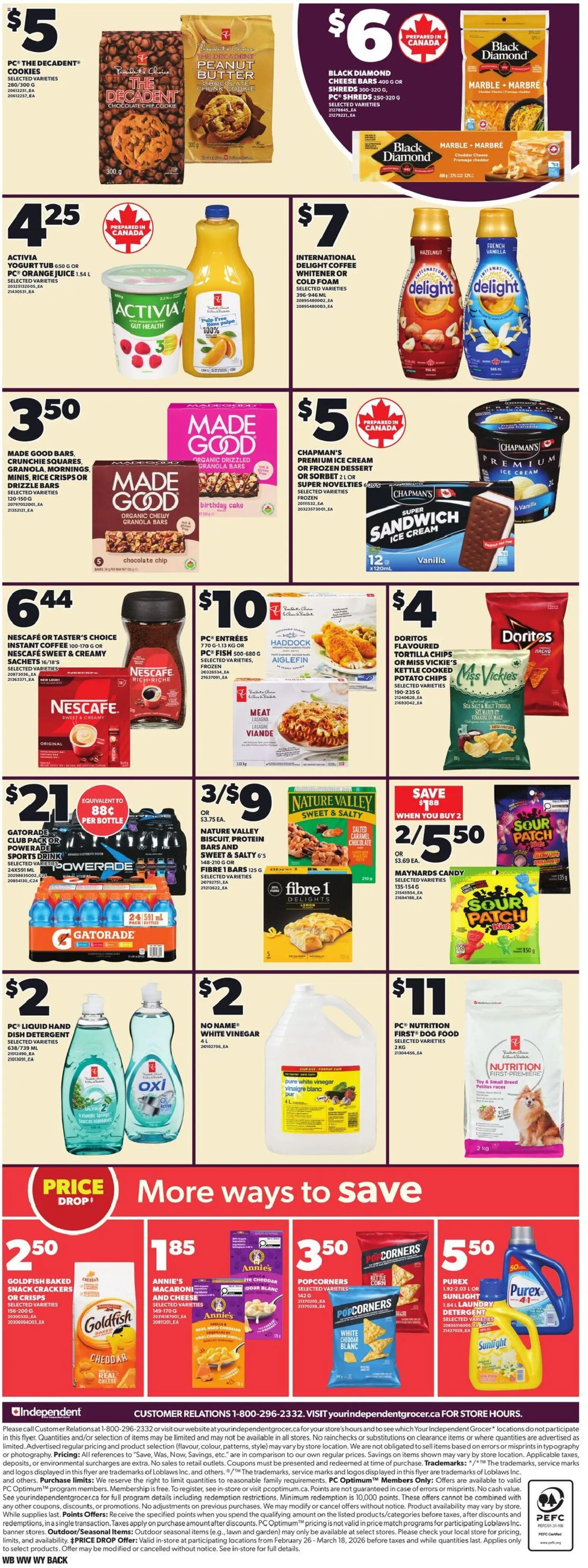 Independent Grocer flyer valid from 26.02.2026 | Page: 4 | Products: Rice, Chips, Case, Kettle