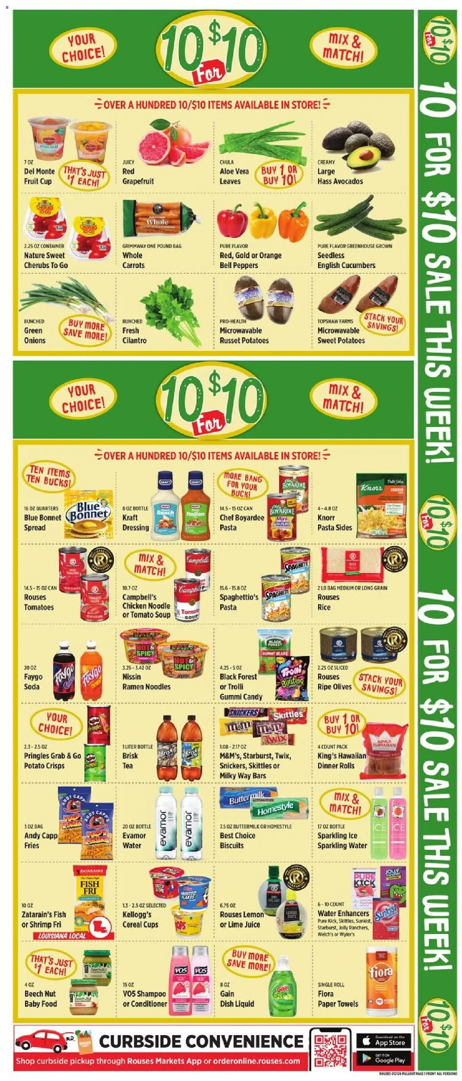 Rouses Weekly Ad - AL - valid from 21.01.2026 | Page: 3 | Products: Tomatoes, Rice, Fish, Grapefruit