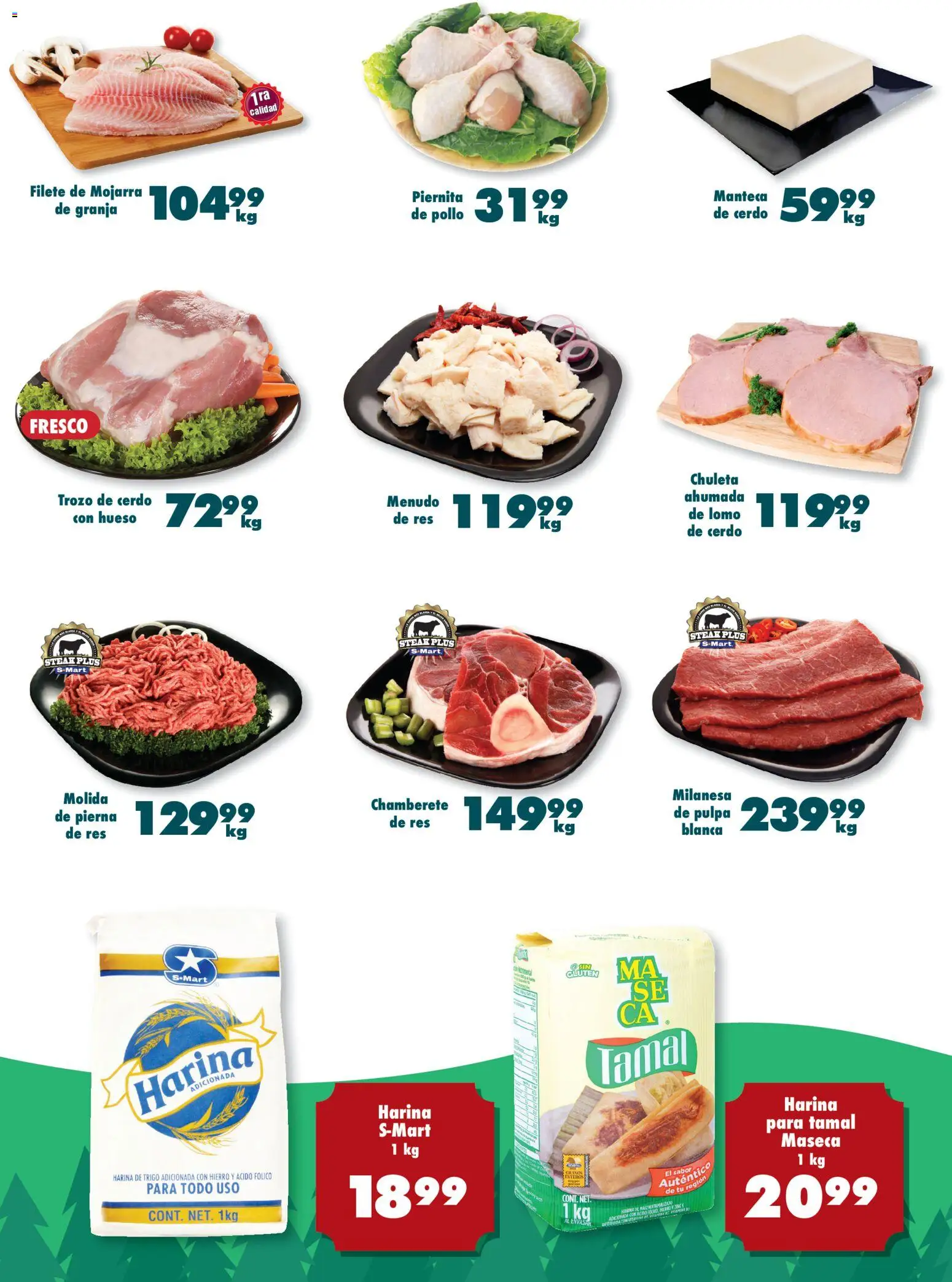 Nuevas ofertas de S-Mart válidas en toda la República Mexicana desde el 16.12.2025. ¡Encuentra las mejores ofertas en S-Mart folleto Monterrey! | Página: 4 | Productos: Pollo, Milanesa, Cerdo, Res