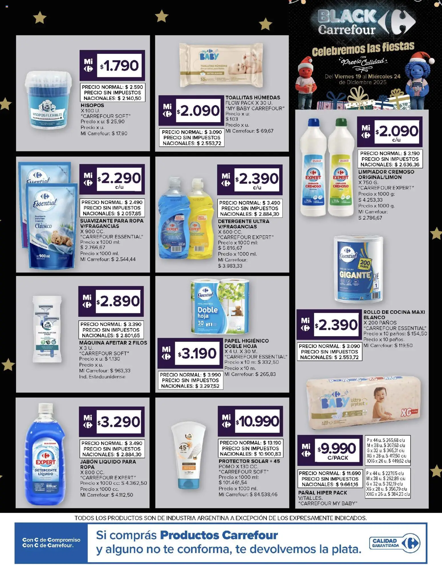 Carrefour ofertas │ válido desde el 19.12.2025 | Página: 19 | Productos: Toallitas húmedas, Protector solar, Té, Suavizante