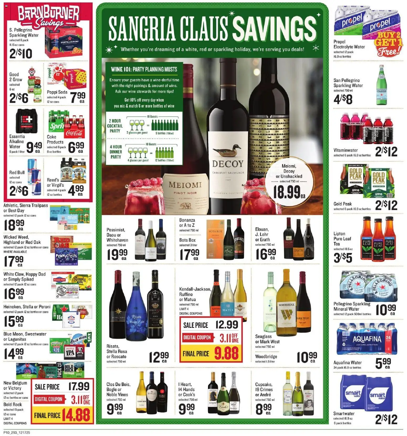 Lowes Foods Weekly Ad - SC - valid from 17.12.2025 | Page: 10 | Products: Bed, Box, Wine, Glasses