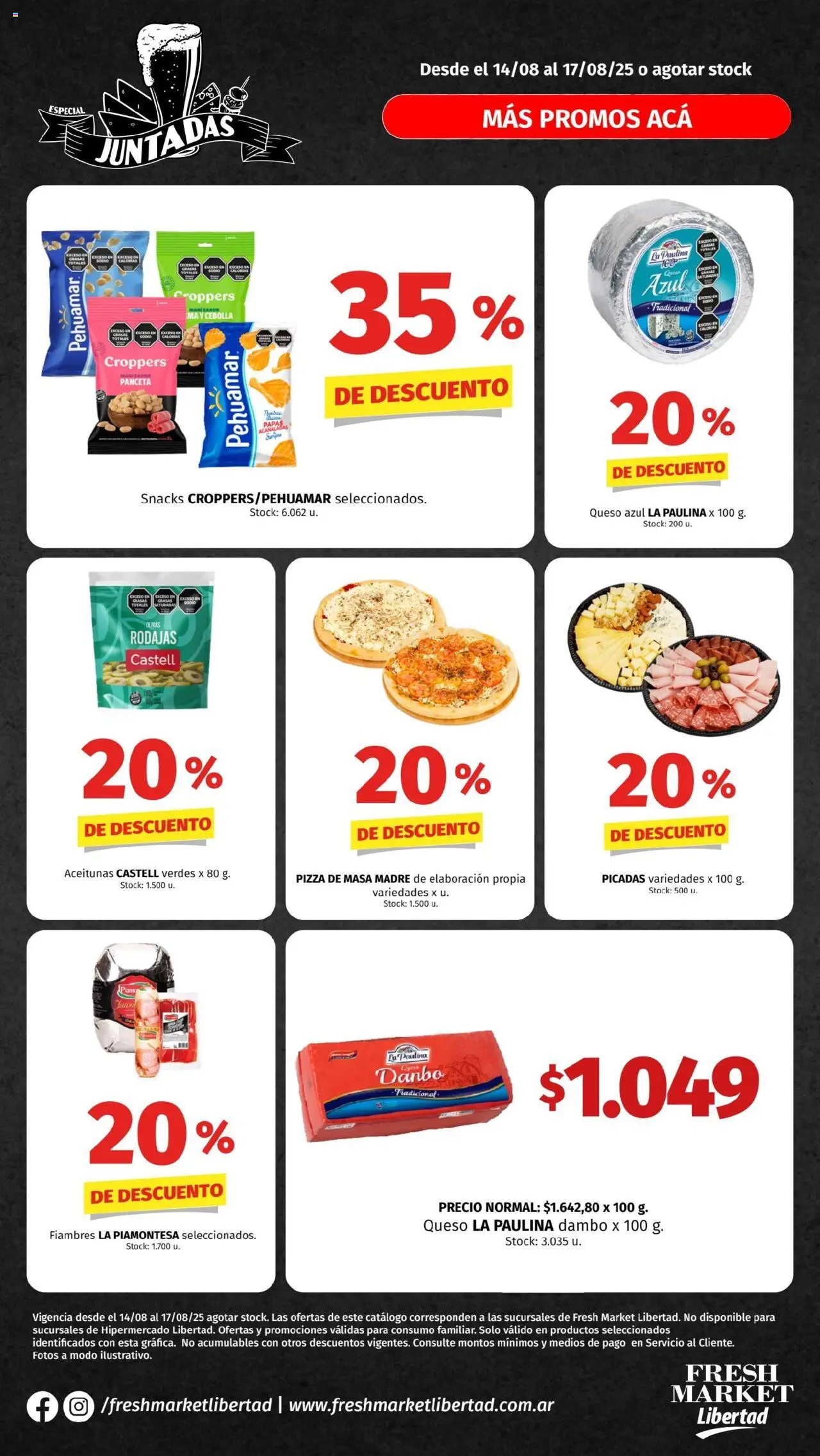 Hipermercado Libertad - Juntadas - DOT │ válido desde el 14.08.2025 | Página: 3 | Productos: Cebolla, Panceta, Aceitunas, Pizza
