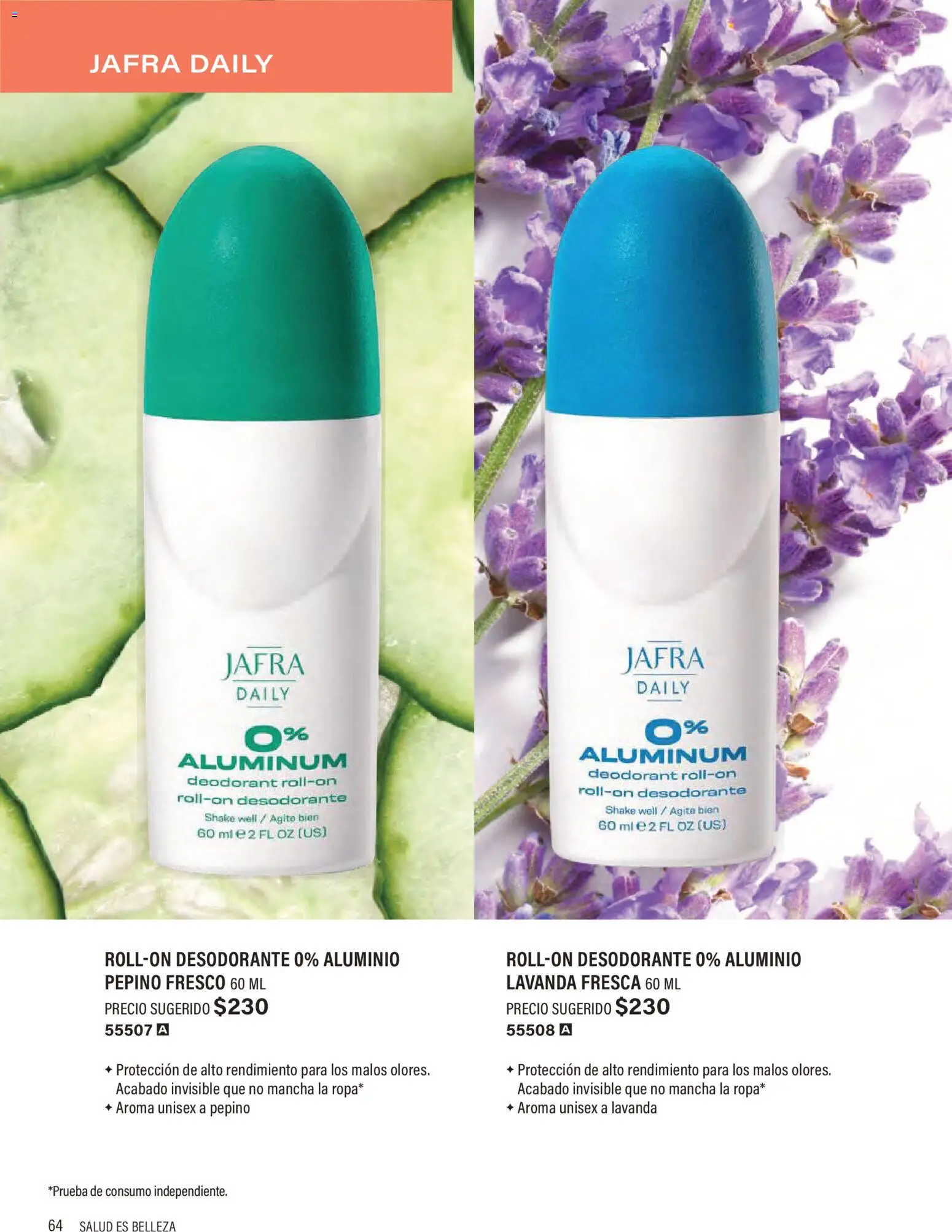 Nuevas ofertas de JAFRA válidas en toda la República Mexicana desde el 01.02.2026. ¡Encuentra las mejores ofertas en JAFRA catálogo Organizador de Ventas! | Página: 64 | Productos: Desodorante