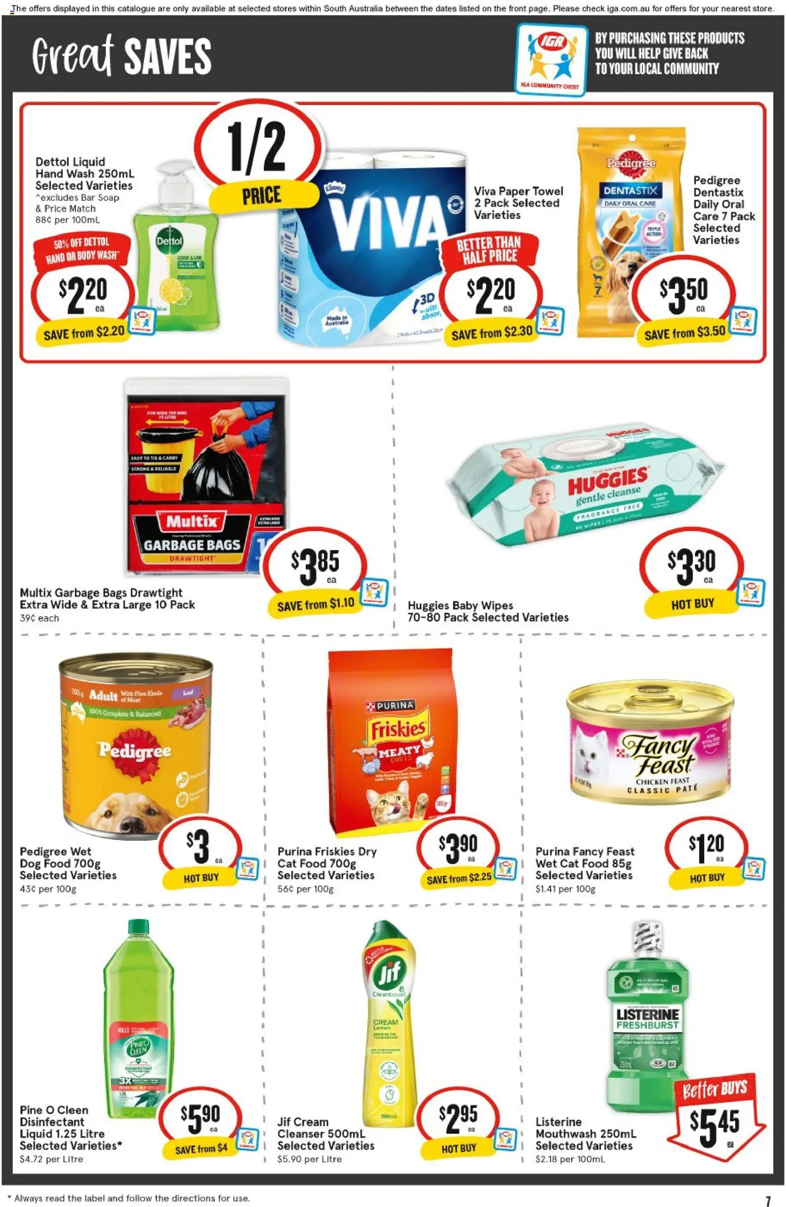 IGA catalogue - valid from 21.01.2026 | Page: 7 | Products: Garbage bags, Chicken, Tie, Hand wash