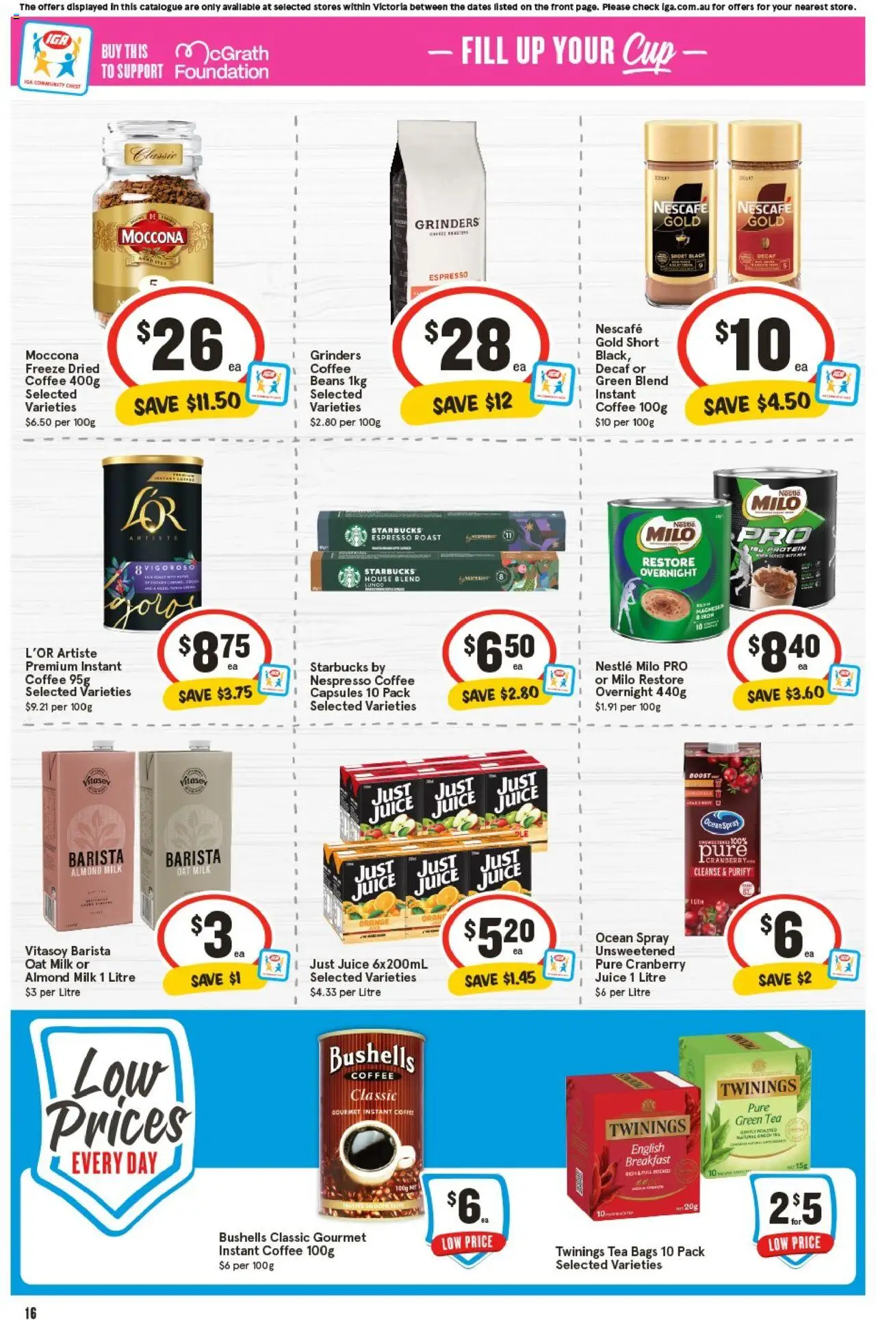 IGA catalogue - valid from 24.09.2025 | Page: 19 | Products: Juice, Tea, Foundation, Iron