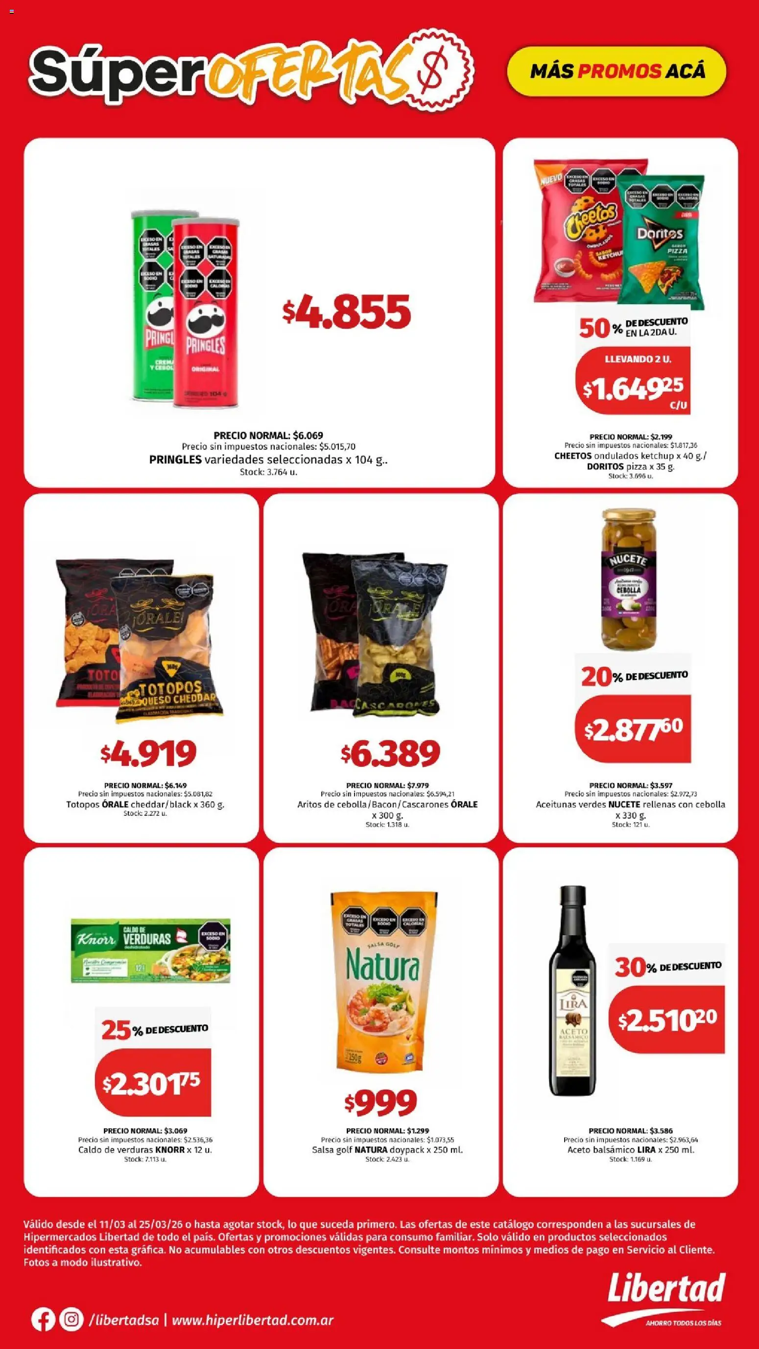 Hipermercado Libertad - SuperOfertas  │ válido desde el 11.03.2026 | Página: 3 | Productos: Ketchup, Aceto, Aceitunas, Pizza