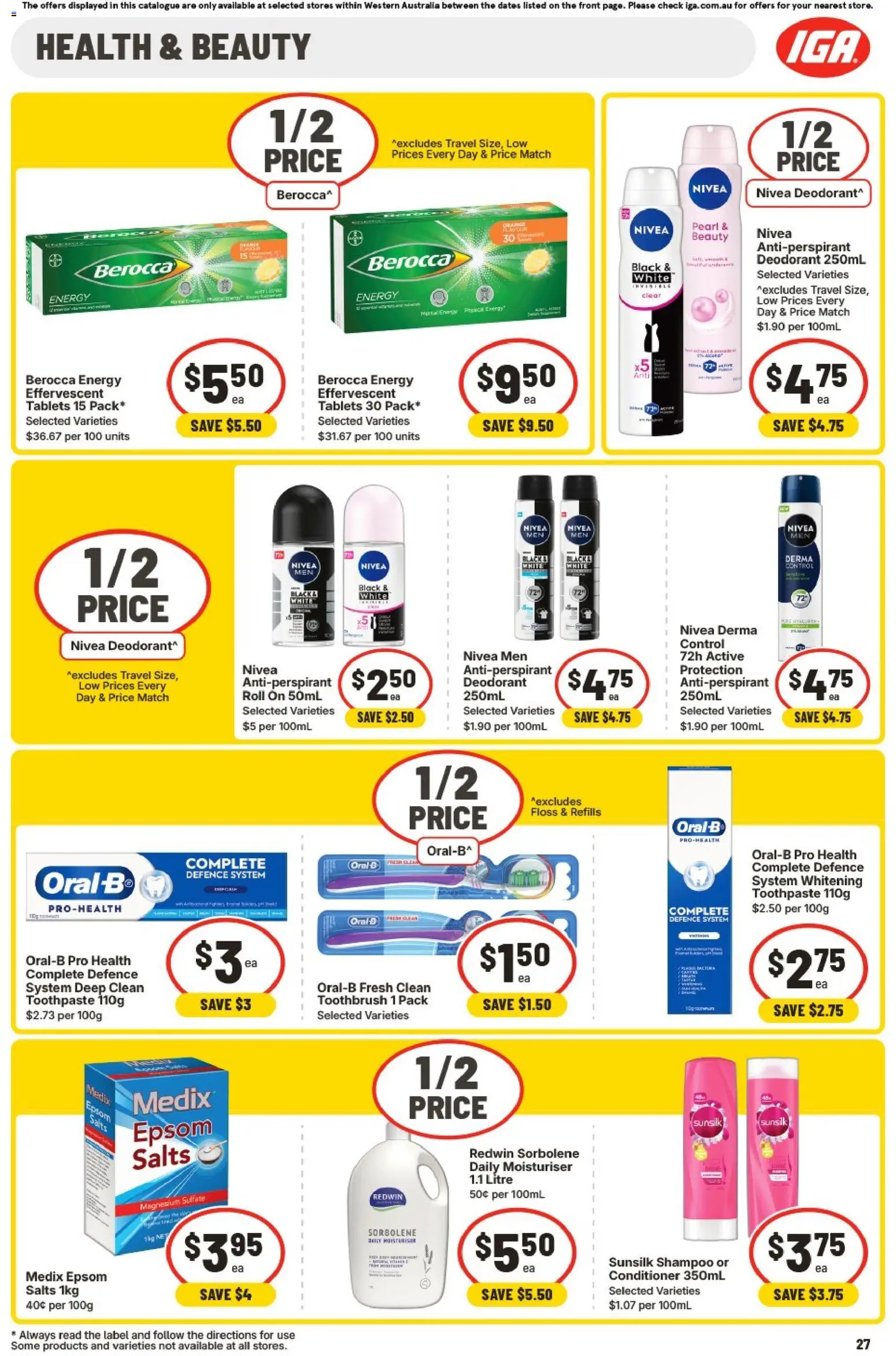 IGA catalogue - valid from 31.12.2025 | Page: 30 | Products: Conditioner, Deodorant, Toothpaste, Tablets