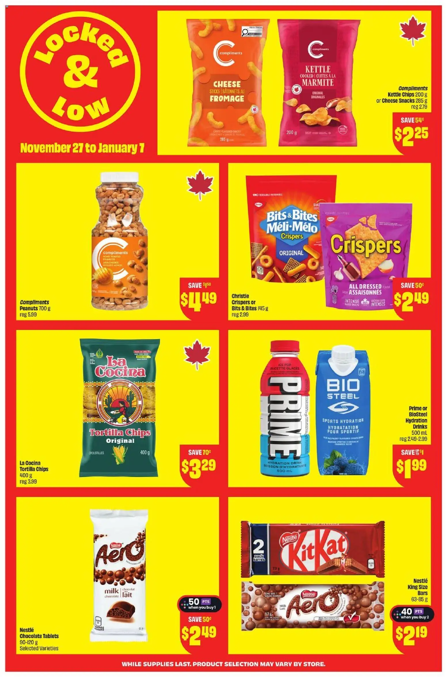 FreshCo flyer valid from 27.11.2025 | Page: 2 | Products: Chips, Kettle, Milk, Cheese