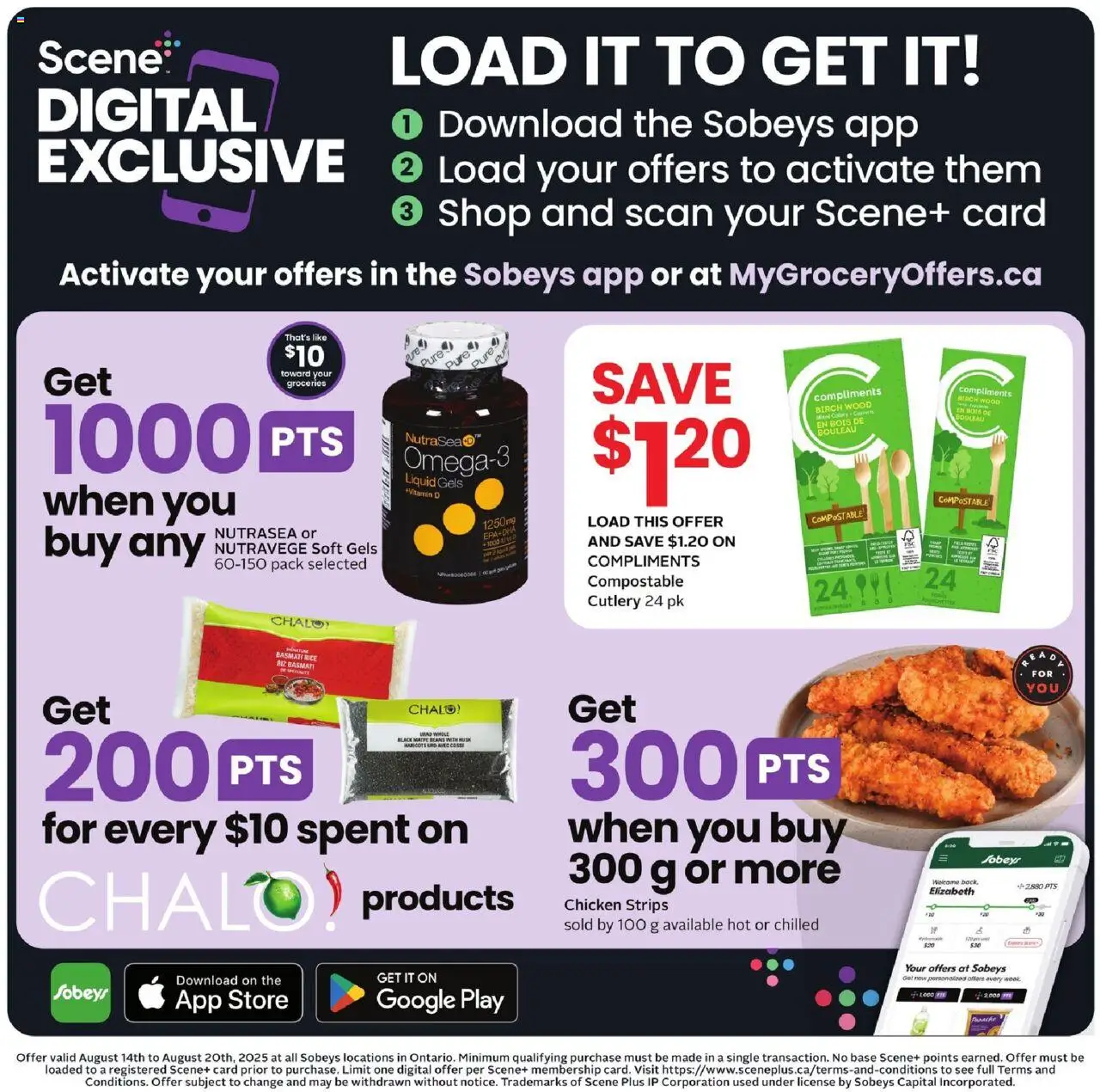 Sobeys flyer valid from 14.08.2025 | Page: 15 | Products: Rice, Chicken