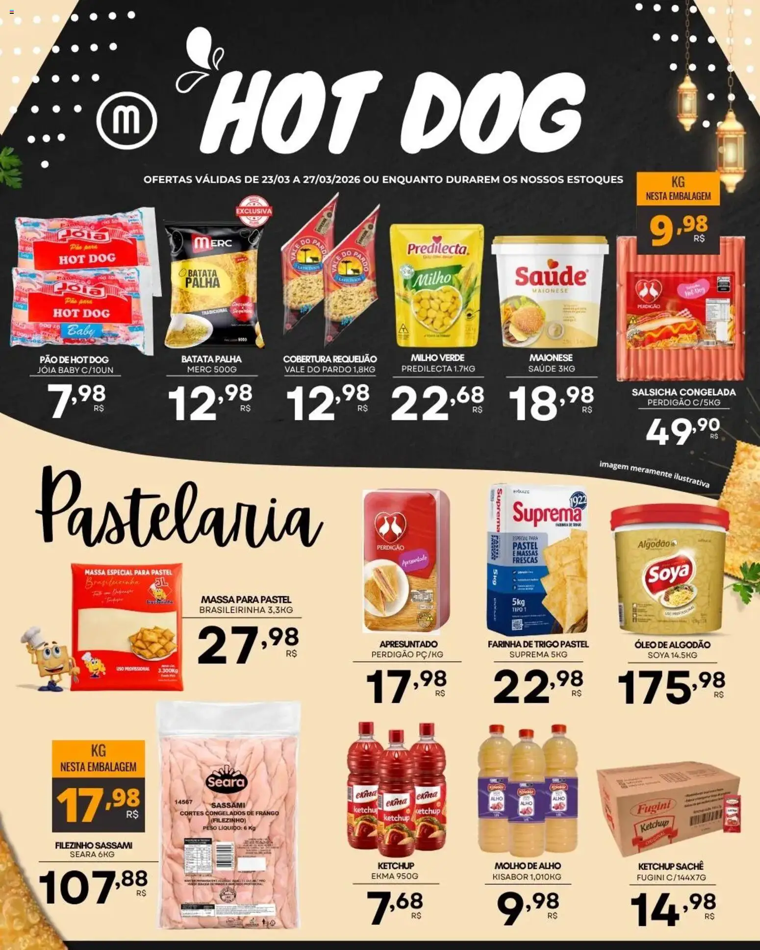 Mercadão Atacadista Folheto - válido de 23.03.2026 | Página: 2 | Produtos: Farinha de trigo, Óleo, Ketchup, Algodão