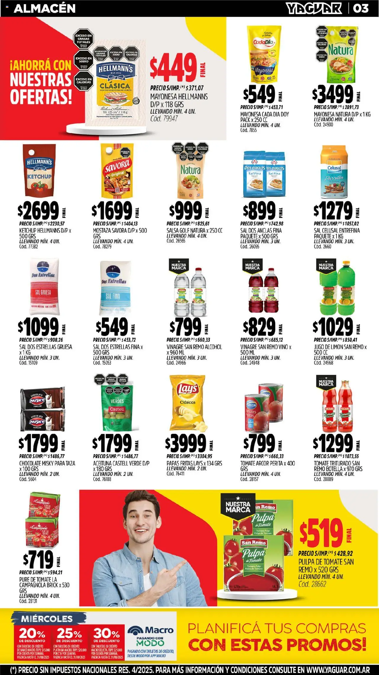 Yaguar catálogo │ válido desde el 18.08.2025 | Página: 3 | Productos: Botella, Banco, Mostaza, Taza