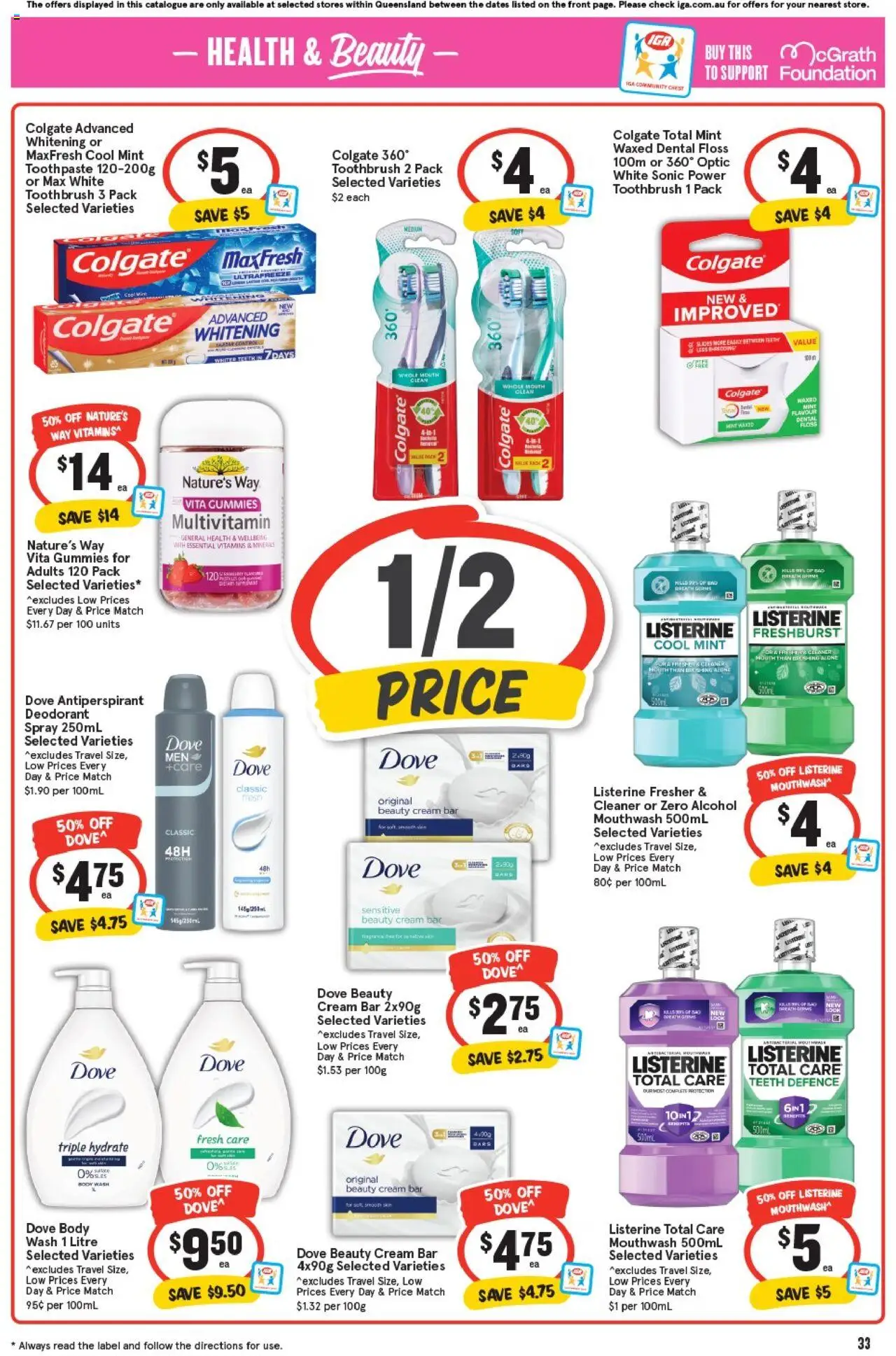 IGA catalogue - valid from 24.09.2025 | Page: 36 | Products: Antiperspirant, Slides, Foundation, Multivitamin