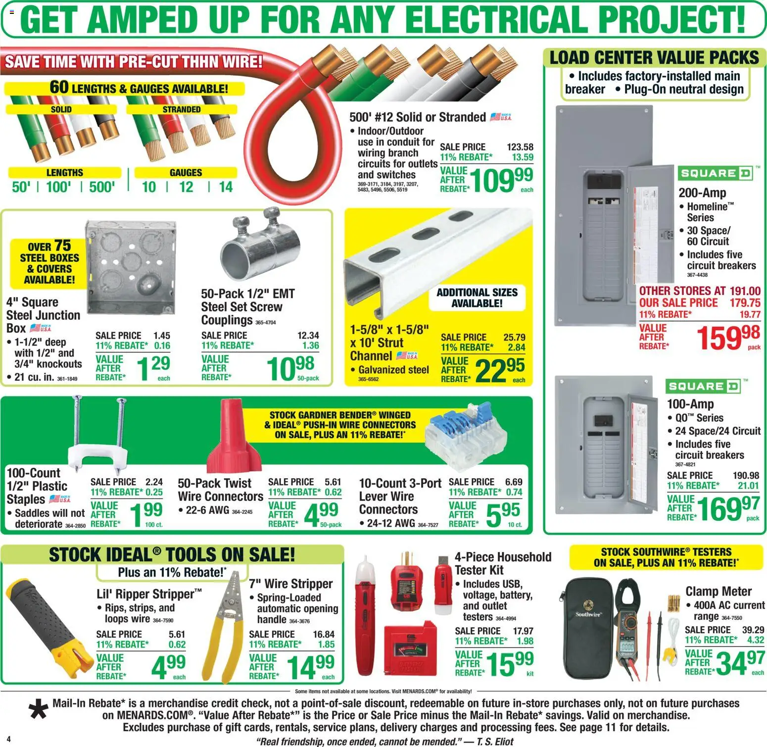 Menards Weekly Ad - valid from 25.02.2026 | Page: 6 | Products: Clamp, Box, Screw, Wire