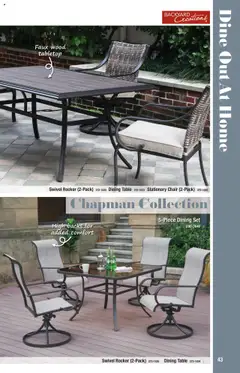 Preview of Menards weekly ads valid from 19.02.2025 | Page: 43 | Products: Table, Chair, Swivel