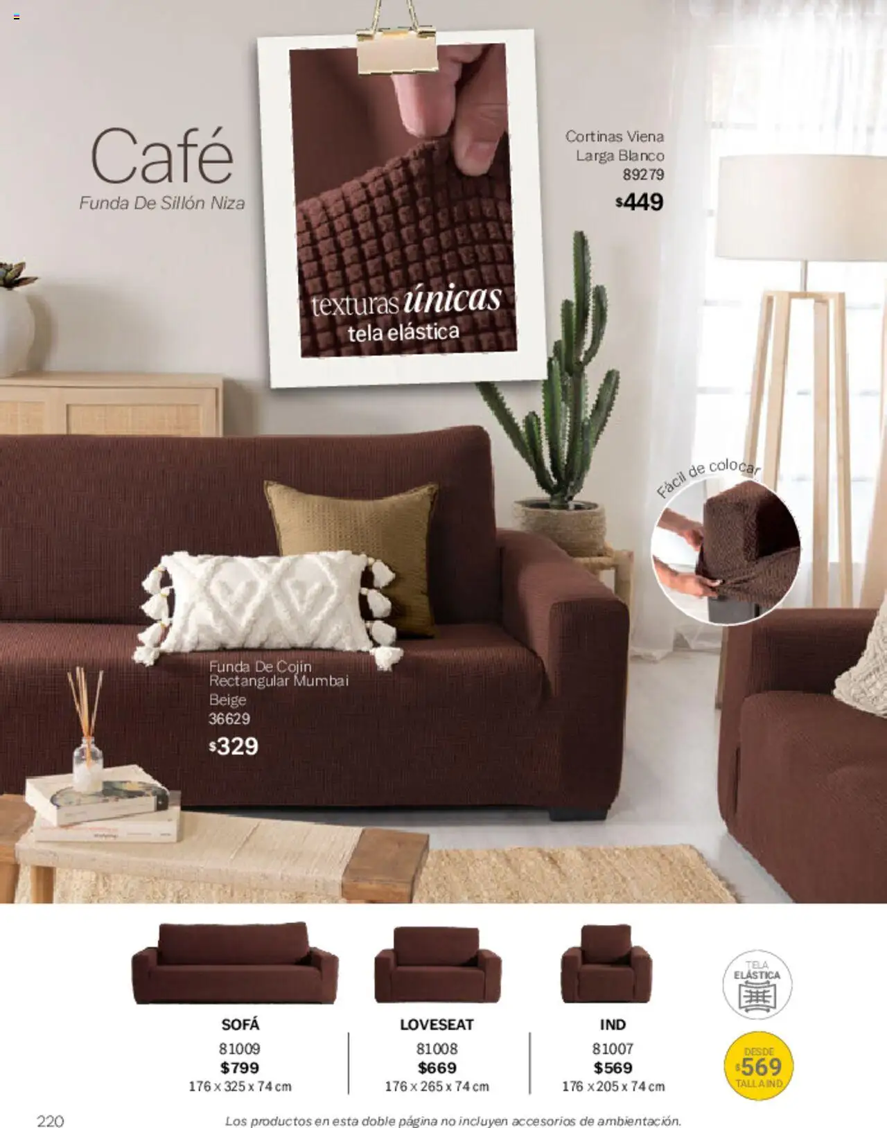 Nuevas ofertas de Vianney válidas en toda la República Mexicana desde el 07.03.2025. ¡Encuentra las mejores ofertas en Vianney catálogo Primavera! | Página: 224 | Productos: Sillón, Café, Funda, Cortinas