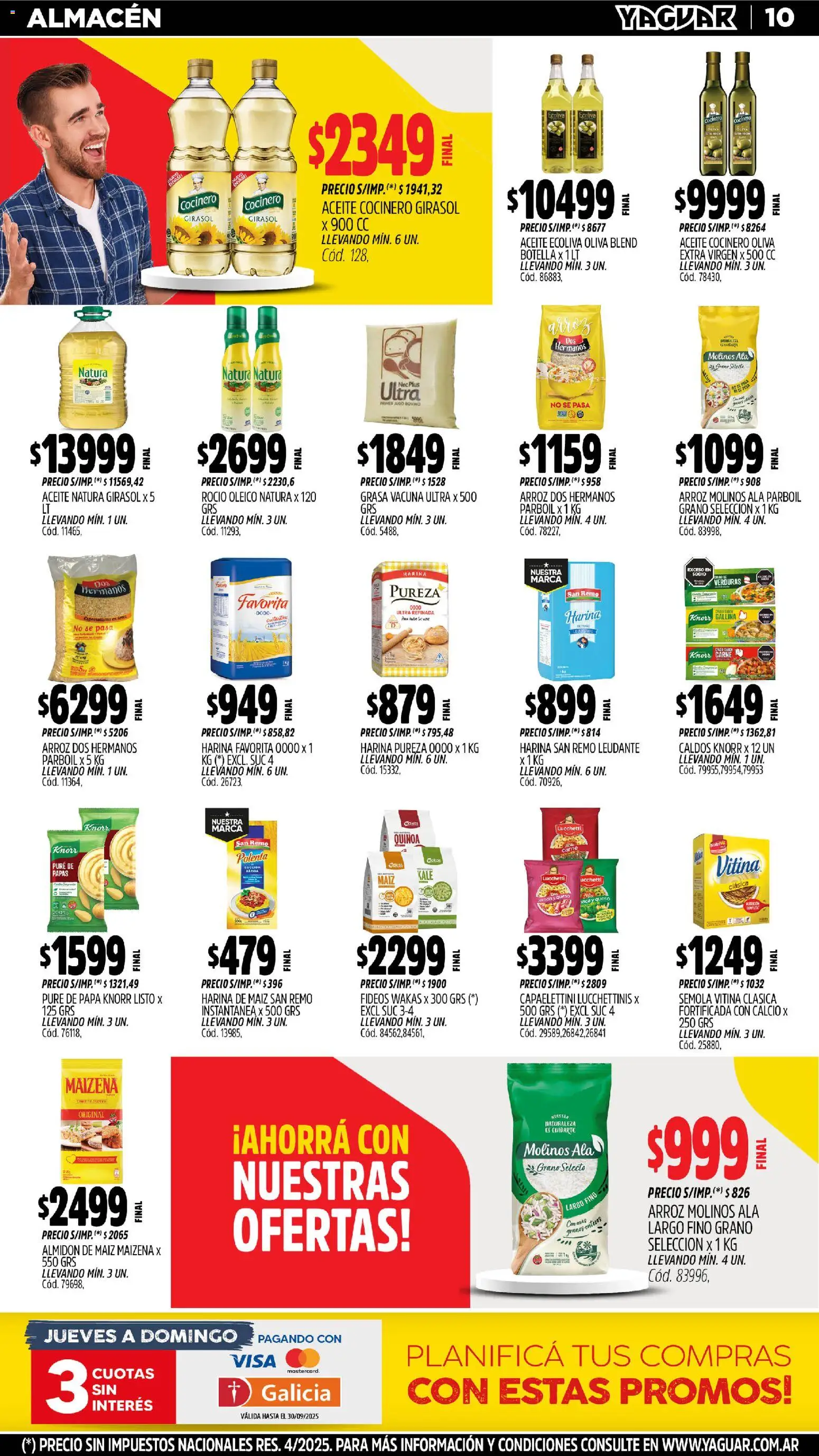 Yaguar - General Roca │ válido desde el 27.10.2025 | Página: 10 | Productos: Botella, Papa, Polenta, Queso