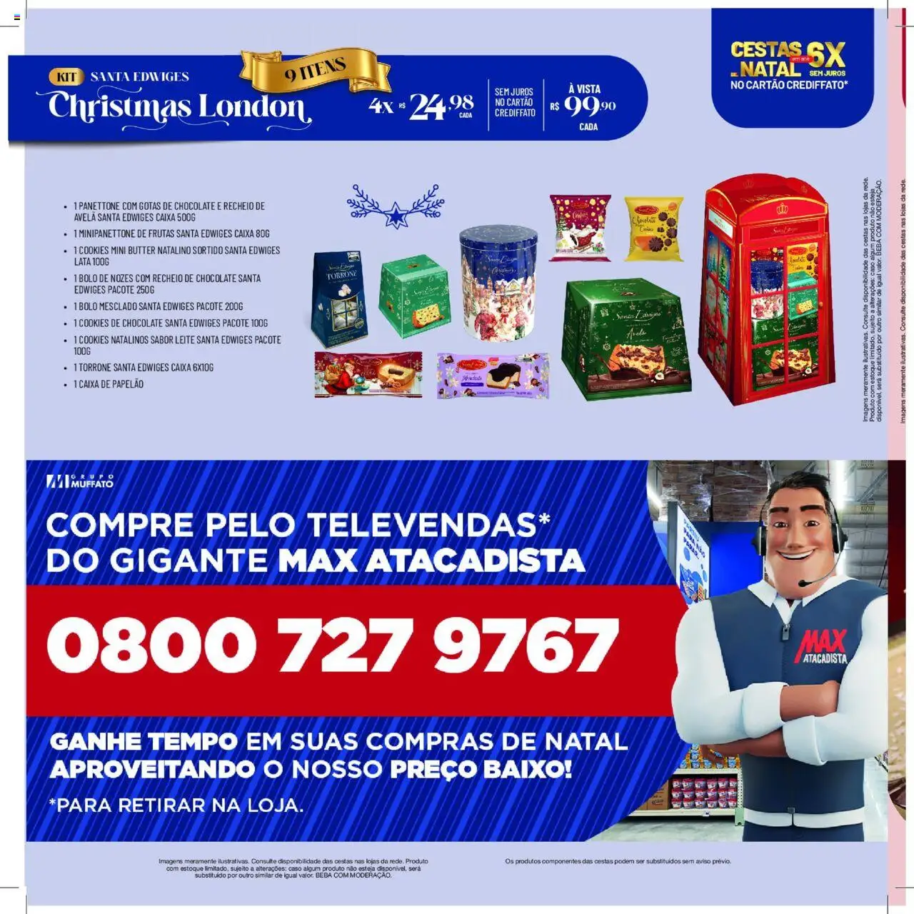 Max Atacadista Folheto - válido de 13.10.2025 | Página: 12 | Produtos: Caixa, Chocolate, Bolo, Nozes